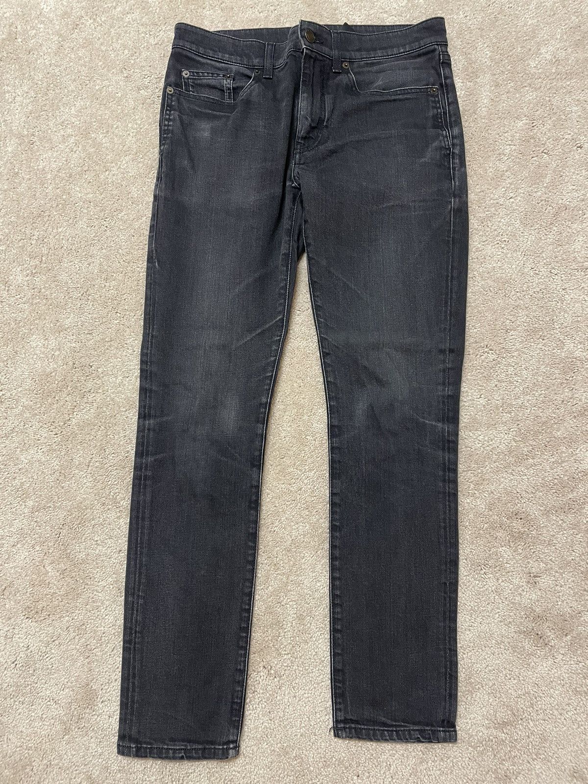 Saint Laurent Paris Saint Laurent Dark Grey Skinny Jeans Size US 31 - 1 Thumbnail