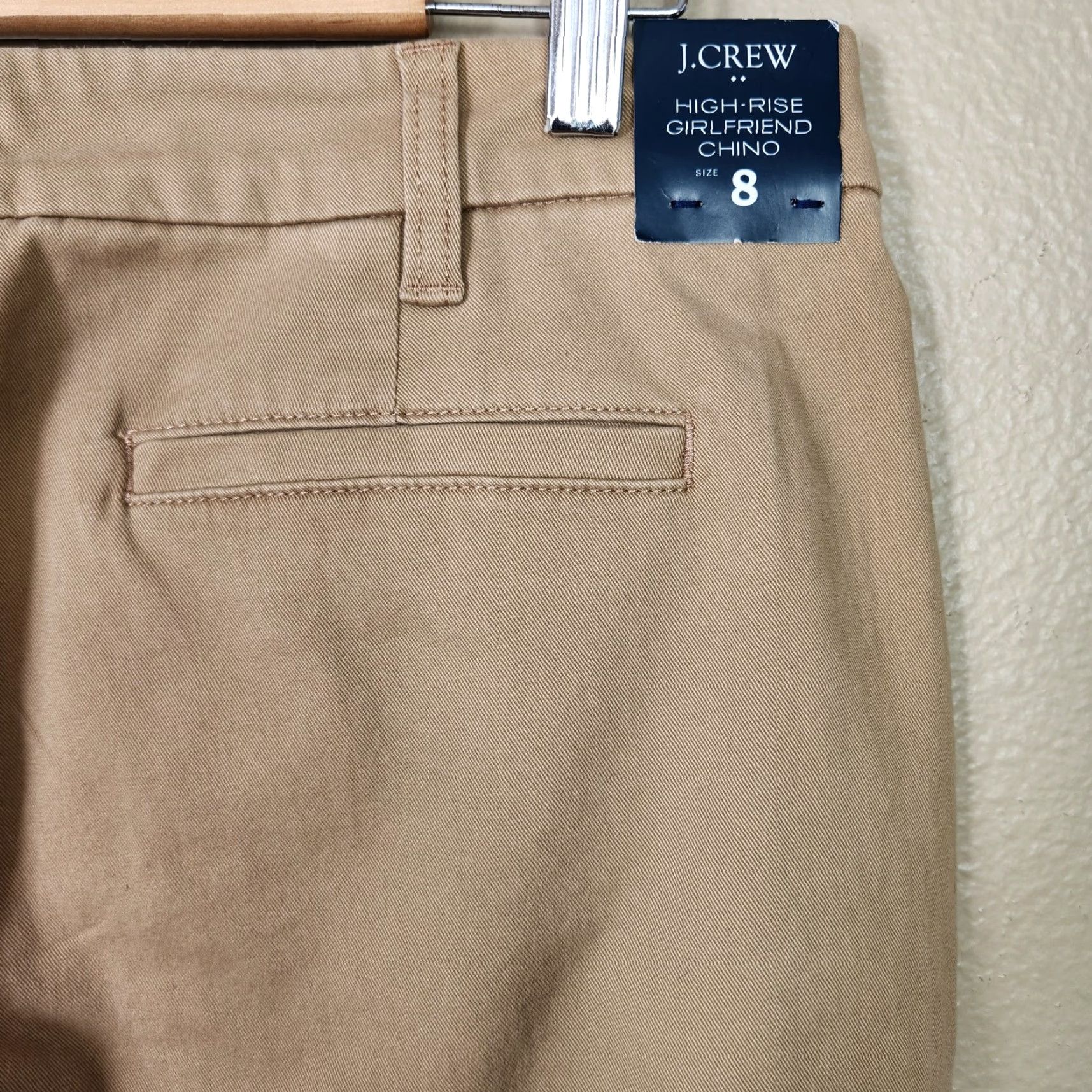 J.Crew J. Crew Womens Khaki High-Rise Girlfriend Chino Pants Size 8 NWT Size 30" / US 8 / IT 44 - 4 Thumbnail