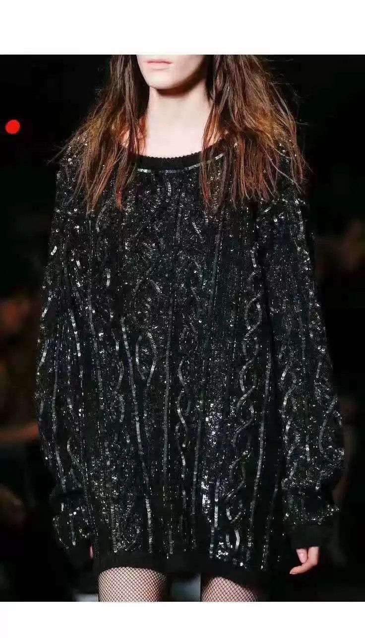Saint Laurent Paris Saint Laurent Paris 2013FW Black Scaly Sweater-2505 Size US S / EU 44-46 / 1 - 6 Thumbnail
