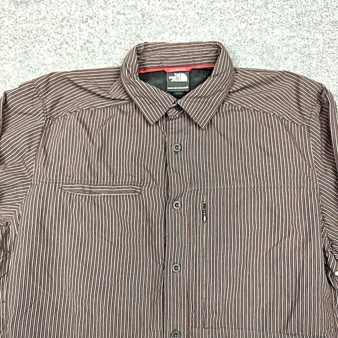 The North Face The North Face Shirt Mens M Brown Stripe Nylon Long Sleeve Button Up Casual Size US M / EU 48-50 / 2 - 2 Thumbnail
