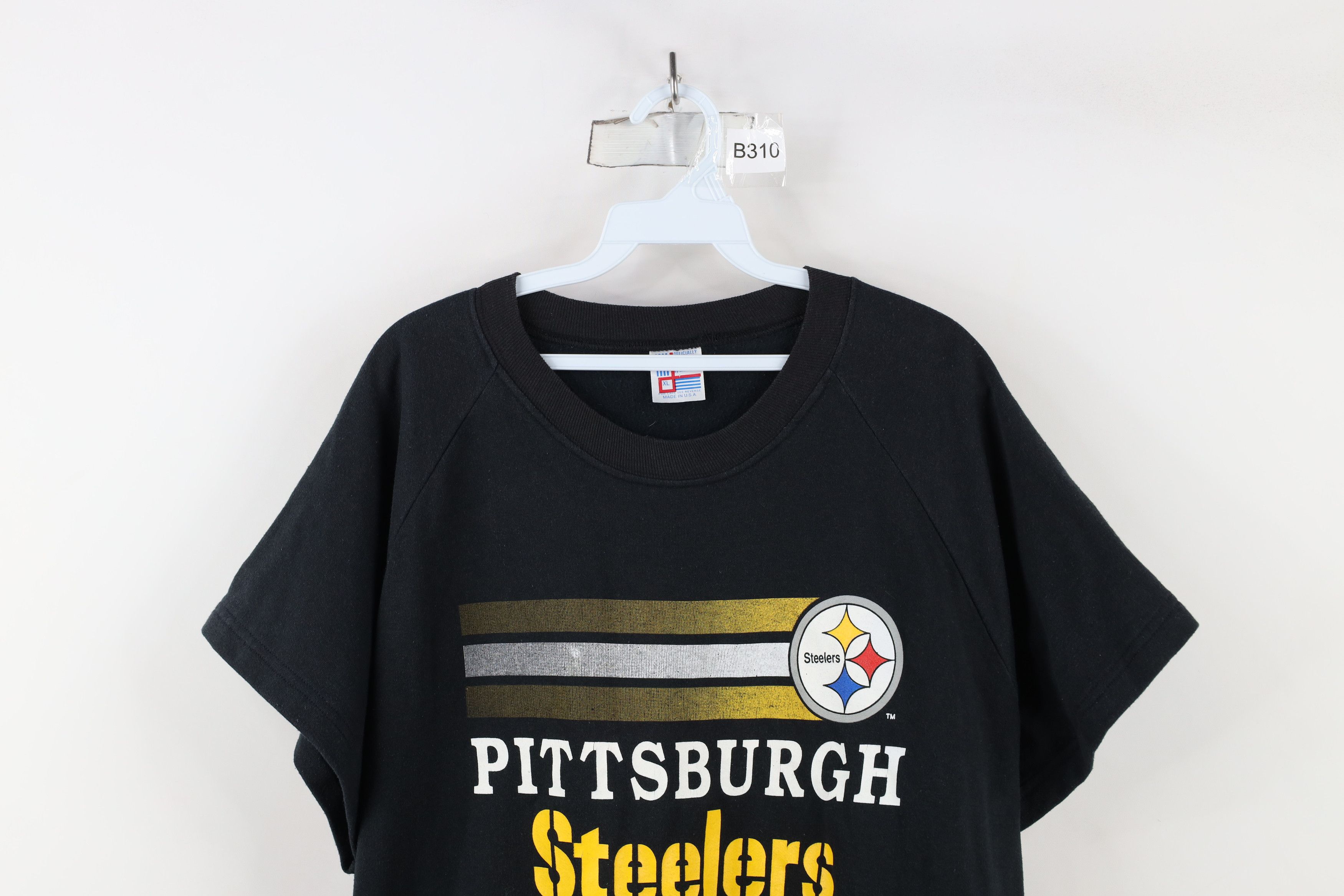 Vintage Vintage 80s 90s Steelers Football Short Sleeve Sweatshirt Size US XL / EU 56 / 4 - 2 Thumbnail