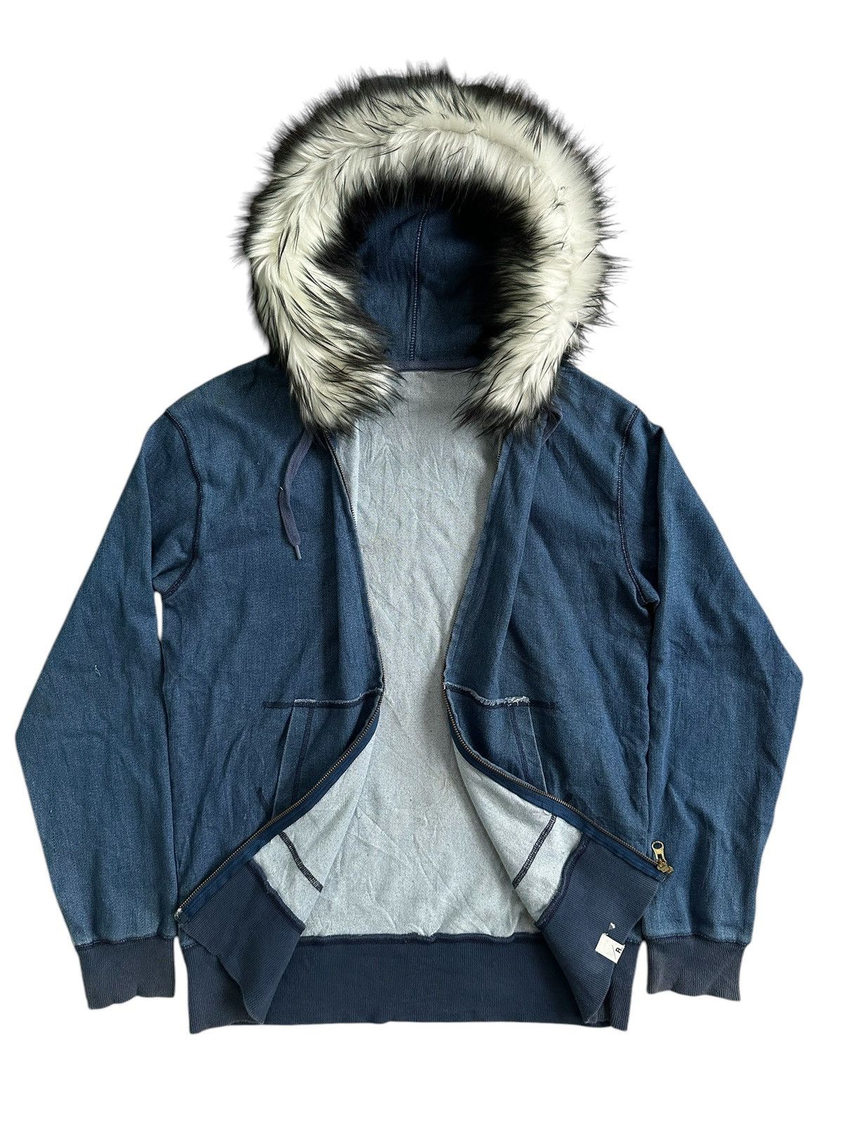 Hysteric Glamour DISTRESSED RODEO CROWN Zip Fur HOODIE IFSIXWASNINE LGB STYLE Size US M / EU 48-50 / 2 - 6 Thumbnail