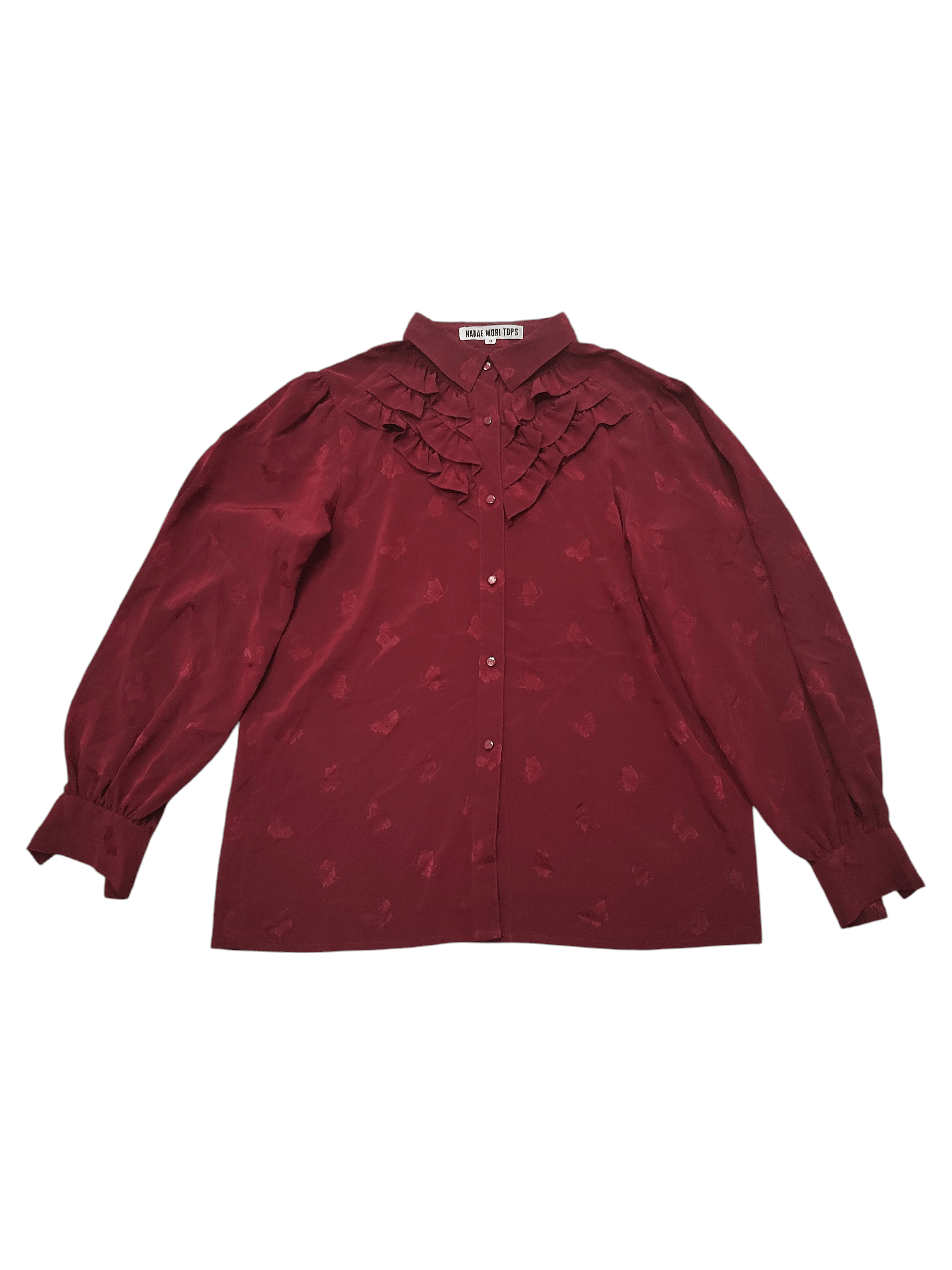 Hanae Mori Vintage Hanae Mori Butterfly ruffle tops Size M / US 6-8 / IT 42-44 - 1 Thumbnail