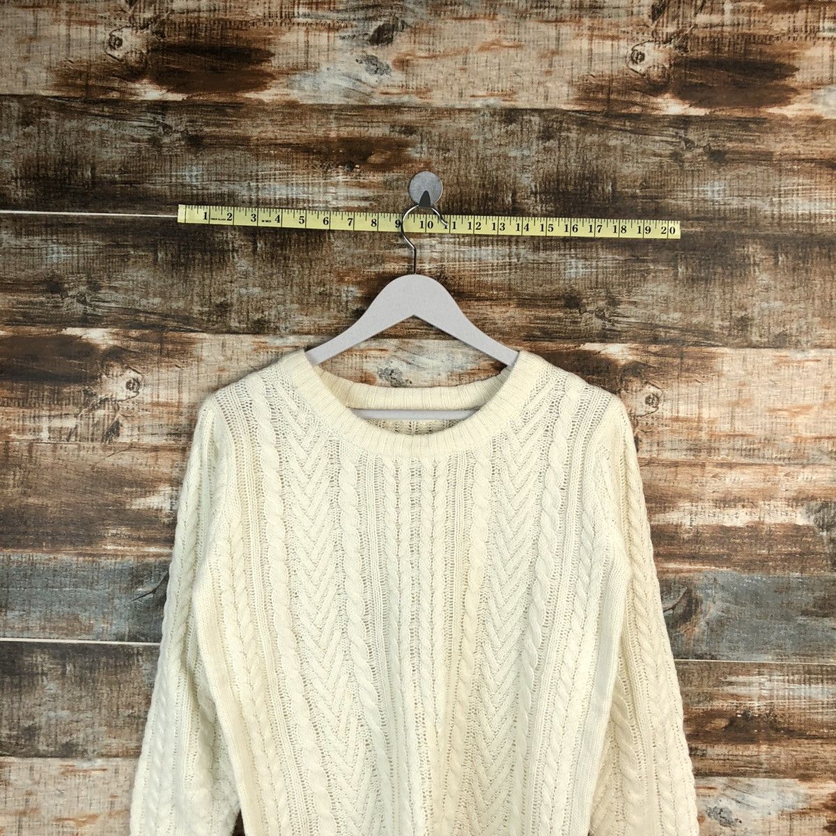 Homespun Knitwear × Japanese Brand Ray Cassim White cable Knitwear #A1553 Size S / US 4 / IT 40 - 2 Thumbnail