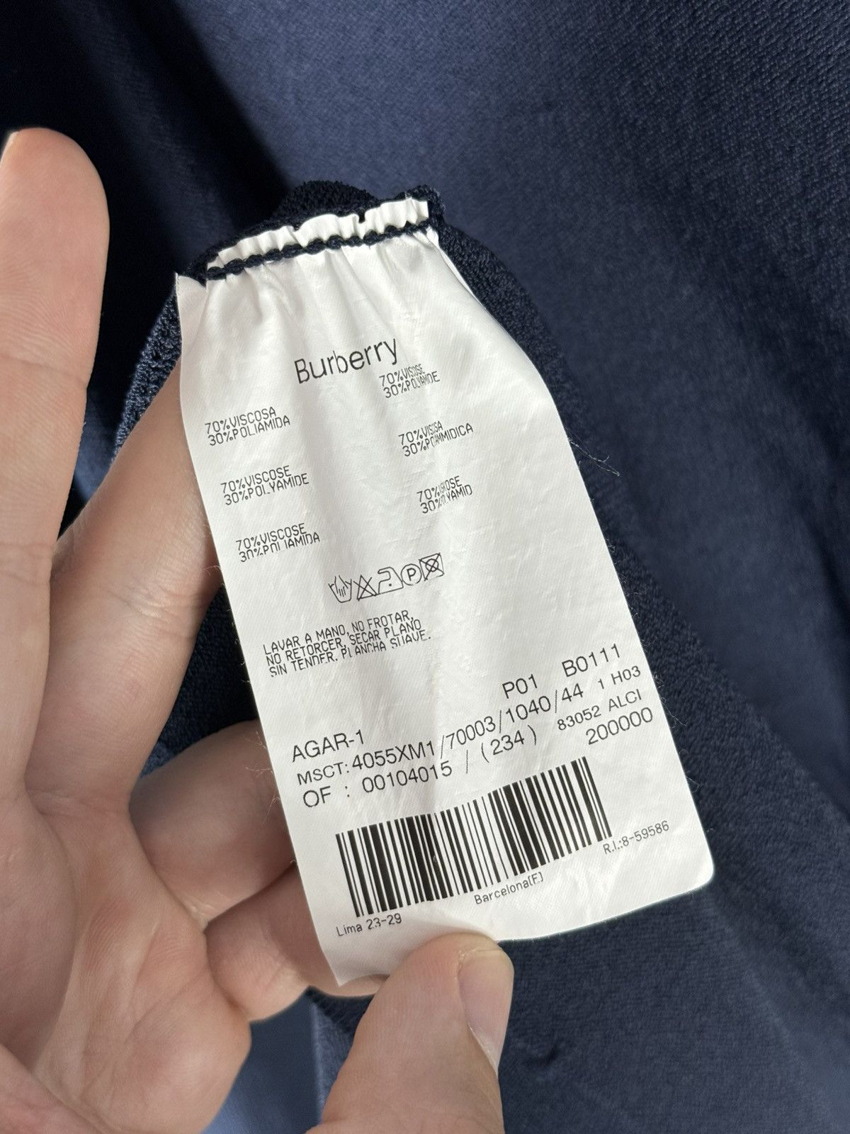 Burberry Burberry Women's Navy Blue Viscose Cardigan Size 44 Size M / US 6-8 / IT 42-44 - 10 Thumbnail