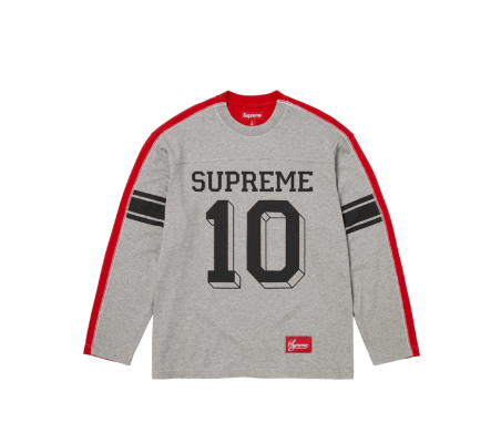 Supreme Supreme Split L/S Football Top Grey • XL Size US XL / EU 56 / 4 - 1 Thumbnail