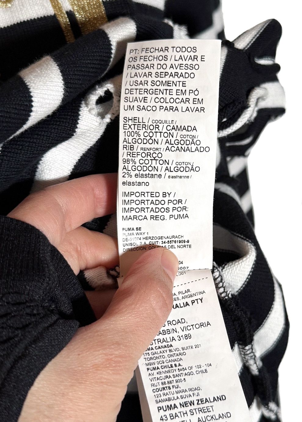 Balmain × Puma Balmain X Puma Black Striped Distressed Hoodie Sweater Size US S / EU 44-46 / 1 - 7 Thumbnail