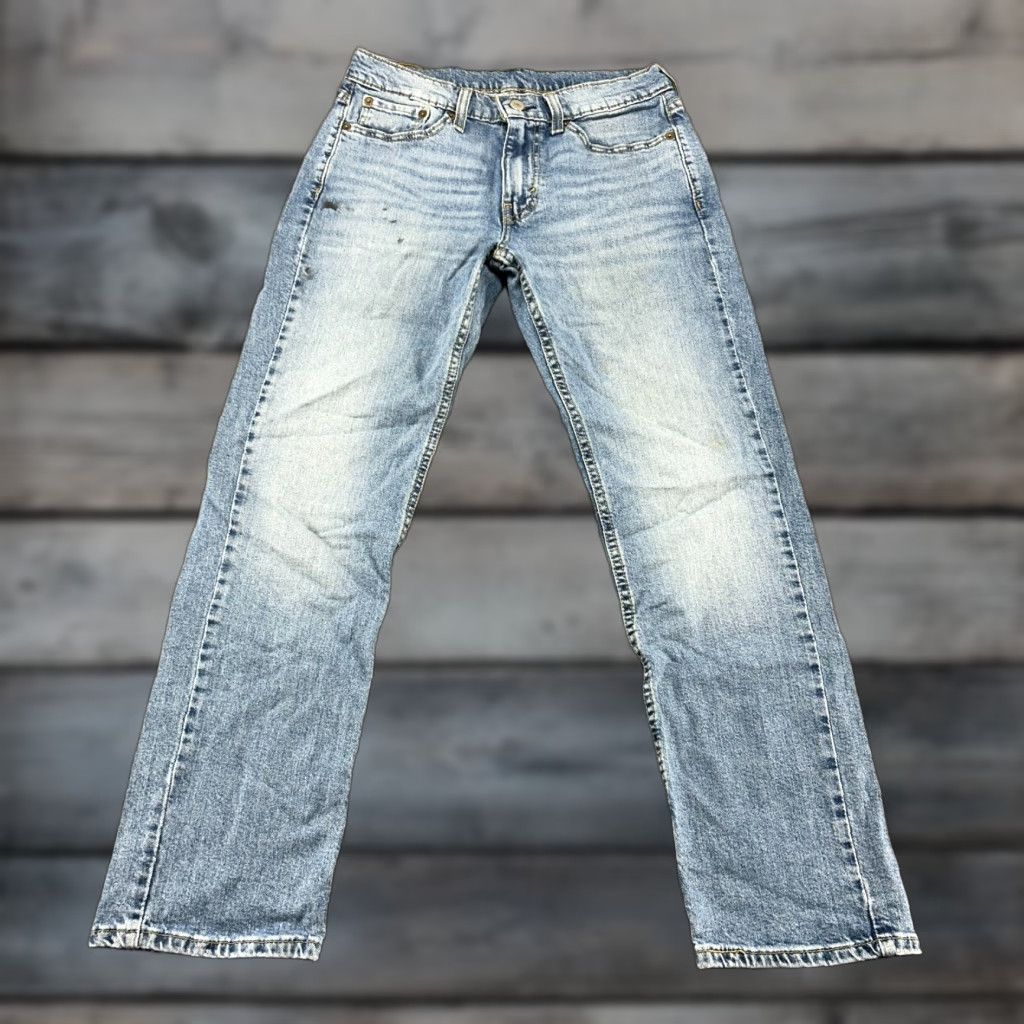 Levi's Levi's 514 Jeans Mens 30x30 Blue Slim Straight Leg Light Wash Stretch Denim Size US 30 / EU 46 - 1 Thumbnail