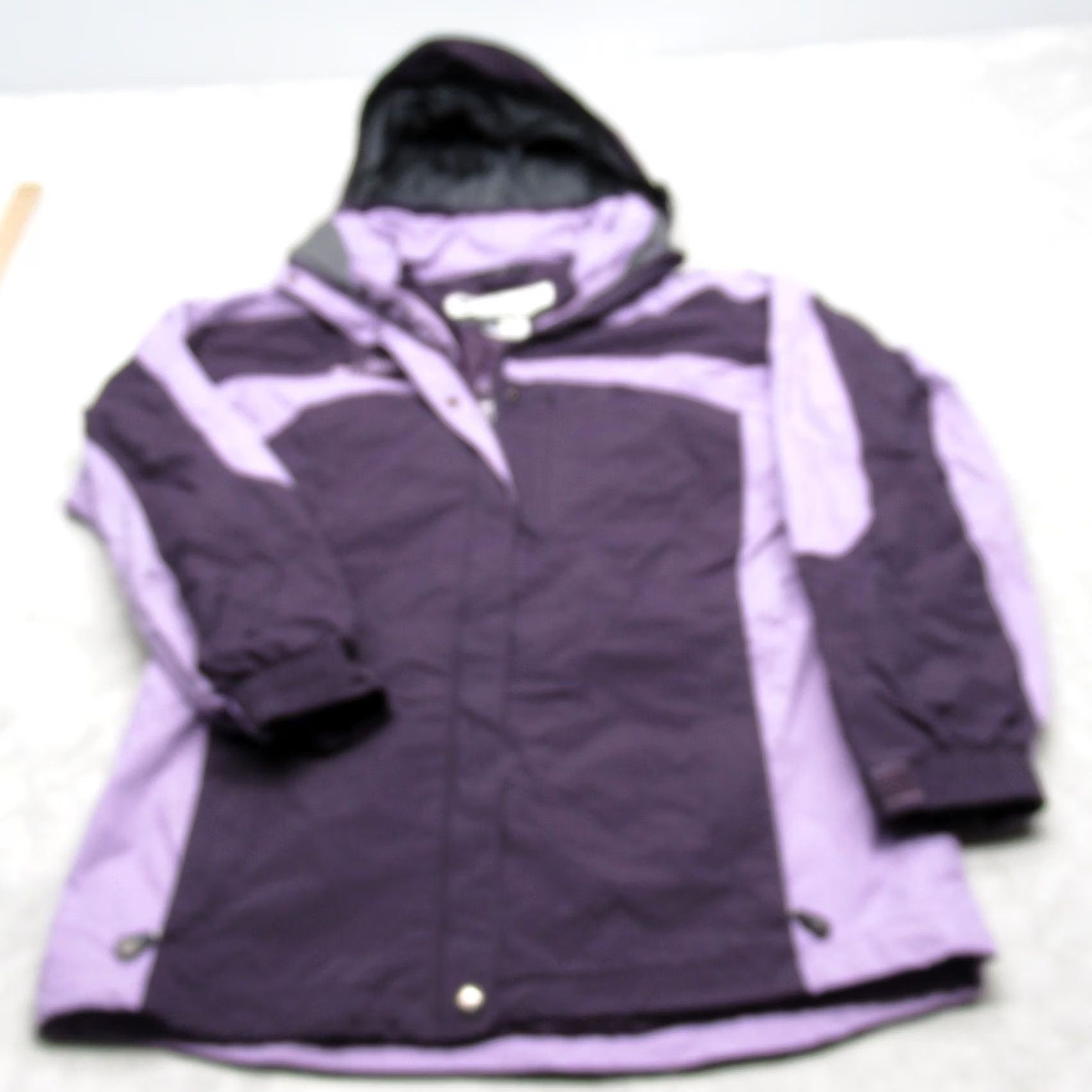Vintage Columbia Women Small Purple Interchange Waterproof Hooded 3in1 Jacket Shell Snow Size S / US 4 / IT 40 - 3 Thumbnail