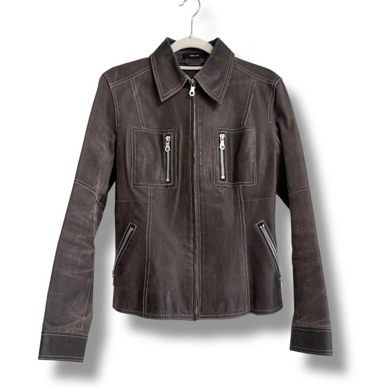 Other Real leather biker style brown jacket Size XS / US 0-2 / IT 36-38 - 1 Thumbnail