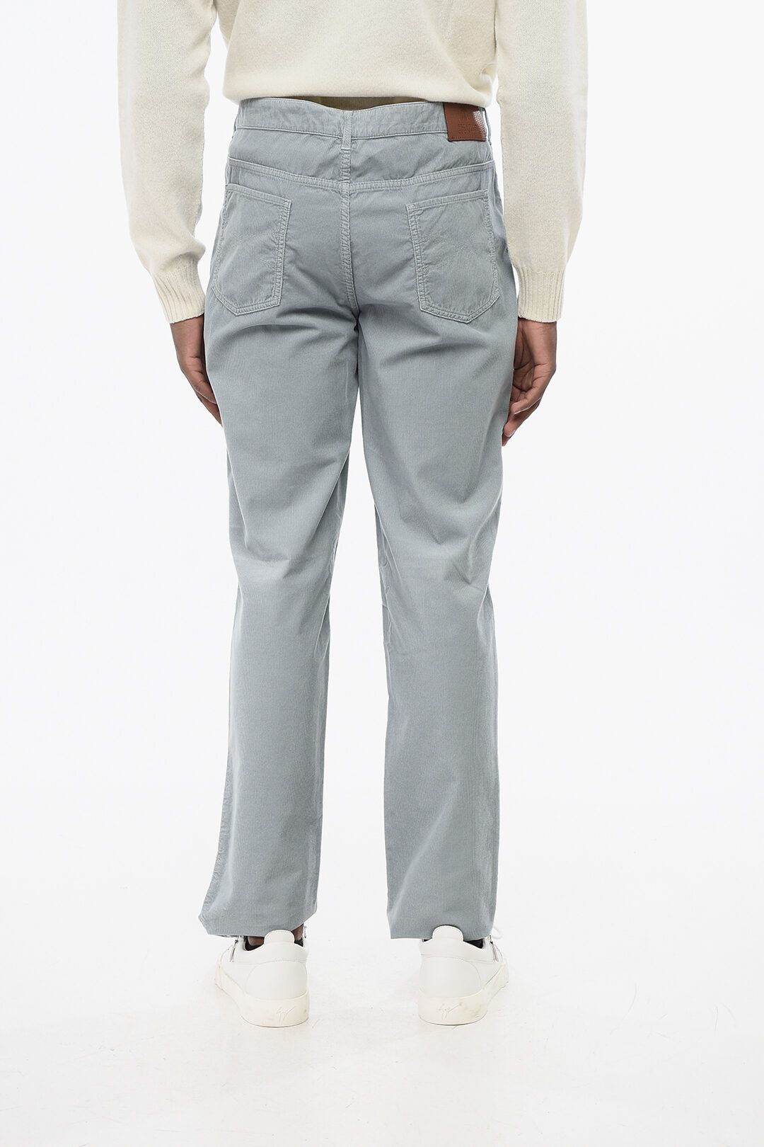 Brunello Cucinelli og1mm0725 5-Pocketed Corduroy Pant in Grey Size US 40 / EU 56 - 4 Thumbnail