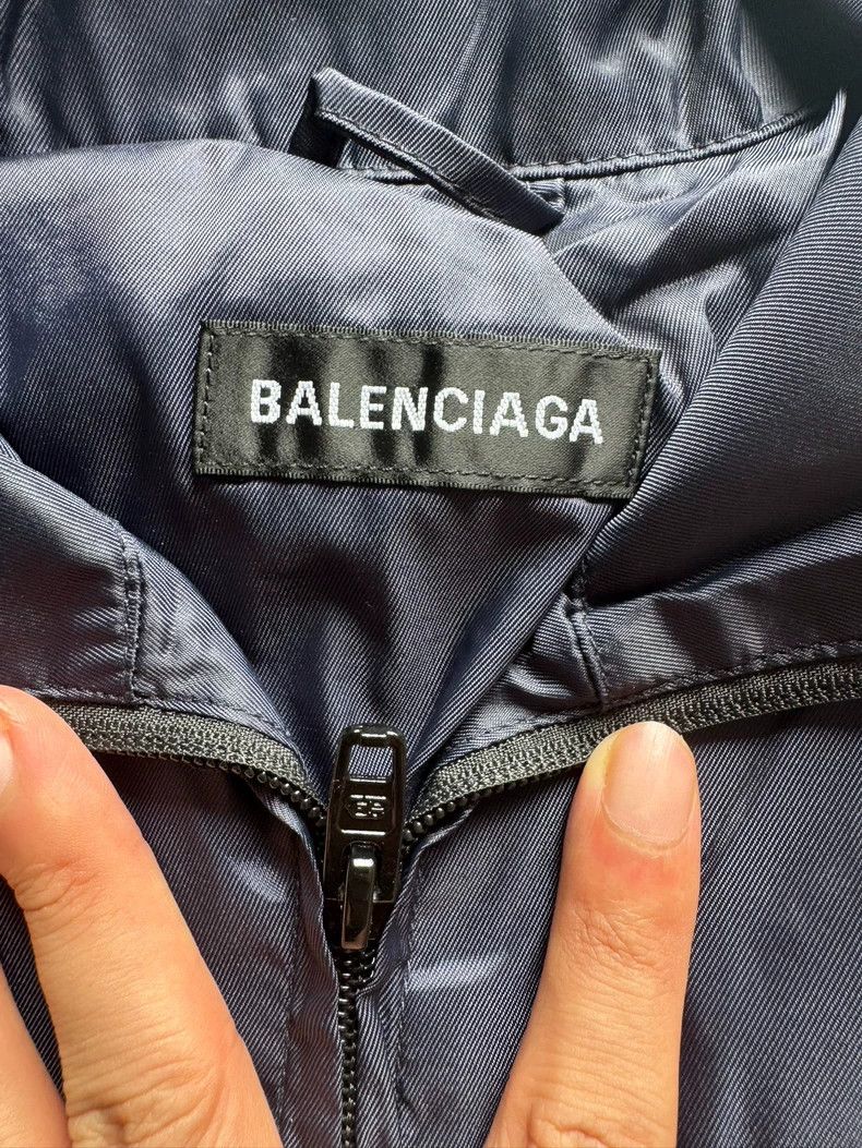 Balenciaga Balenciaga SS21 BCA Black and Blue Patchwork Long Sleeve Ja Size US XXS / EU 40 - 3 Thumbnail