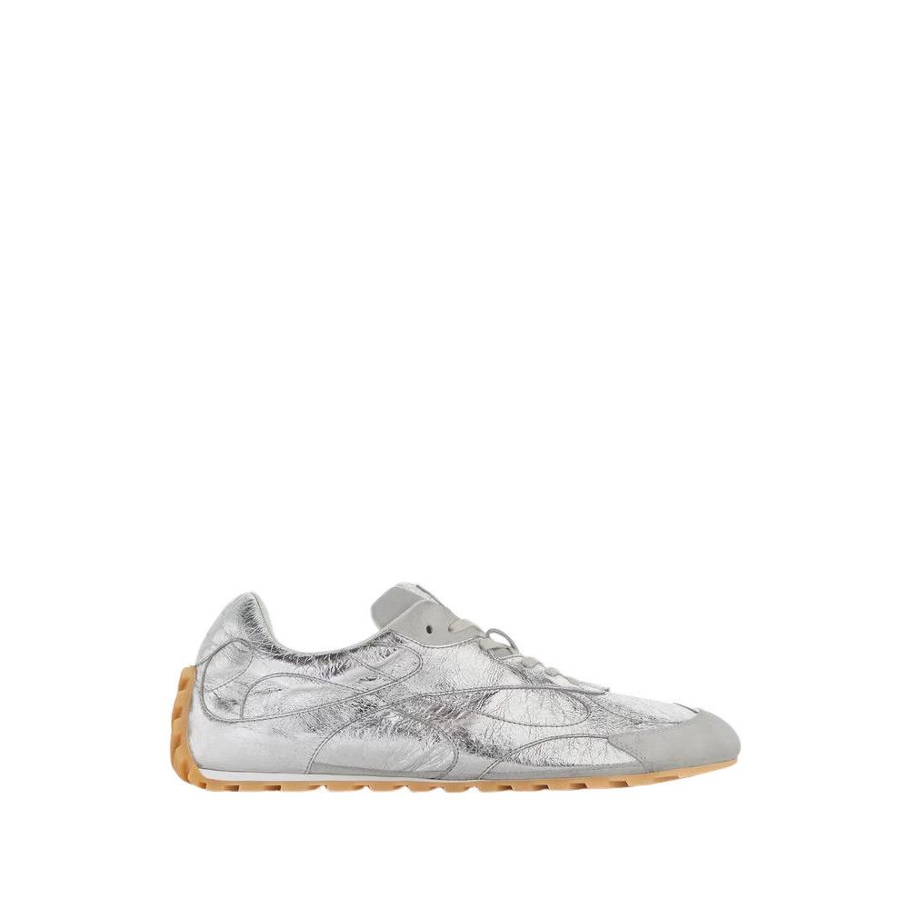 BOTTEGA VENETA Orbit Flash $1050 Silver/Optical Sneakers New