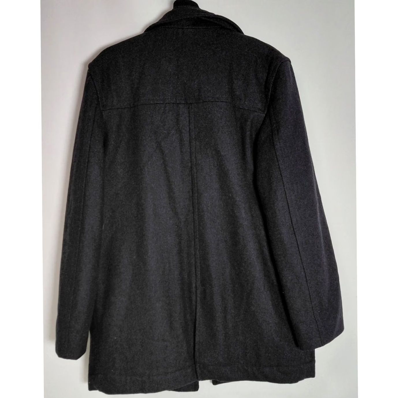 Ike Behar IKE BEHAR NEW YORK Wool Blend Coat Black Solid Long Sleeve Men Size XL Size US XL / EU 56 / 4 - 2 Thumbnail