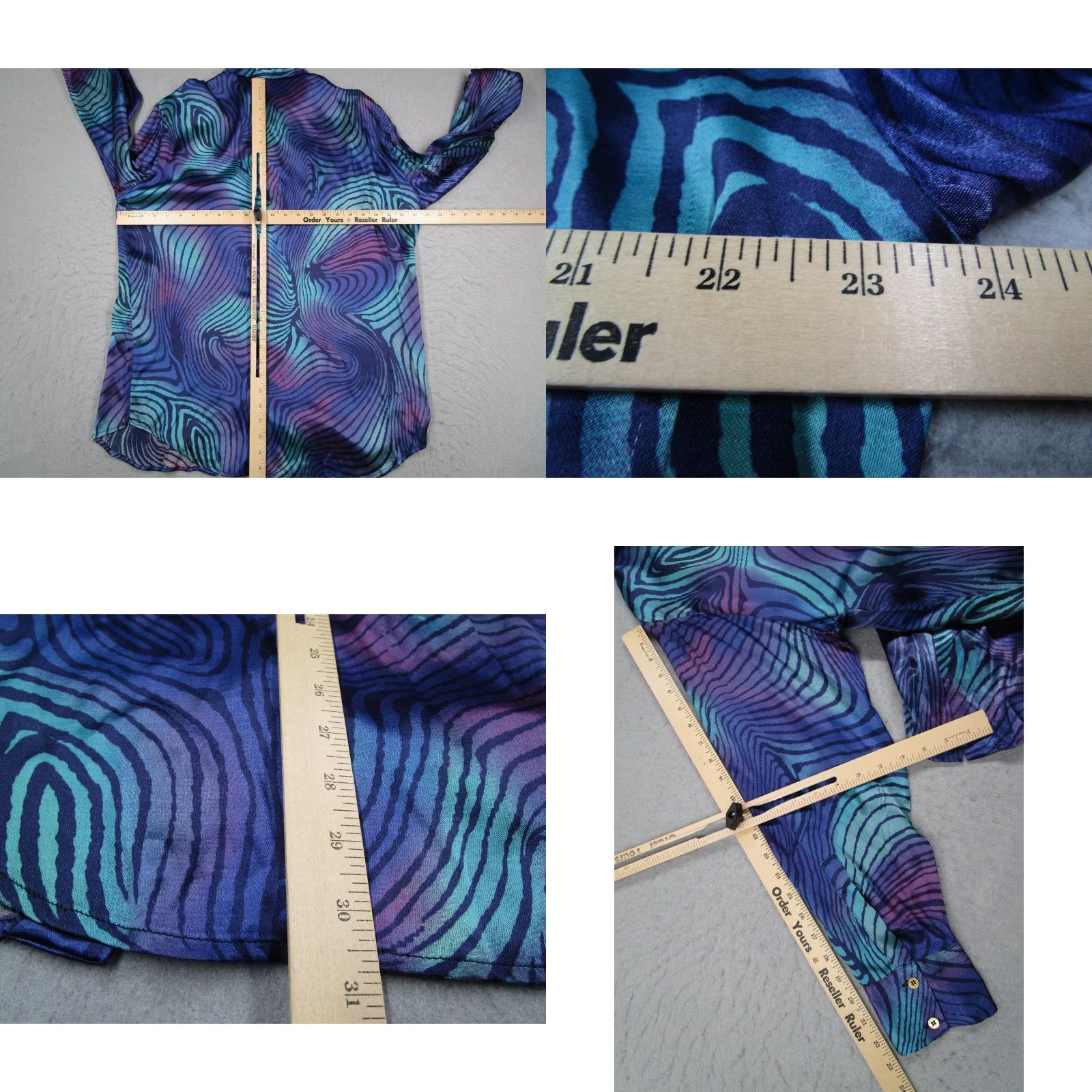 Versace Jeans Couture VINTAGE Versace Jeans Couture Shirt Men XL Blue Long Sleeve Button-Up Abstract Made Italy 90s 90s Floral Geometric Designer Mens Size US XL / EU 56 / 4 - 8 Thumbnail
