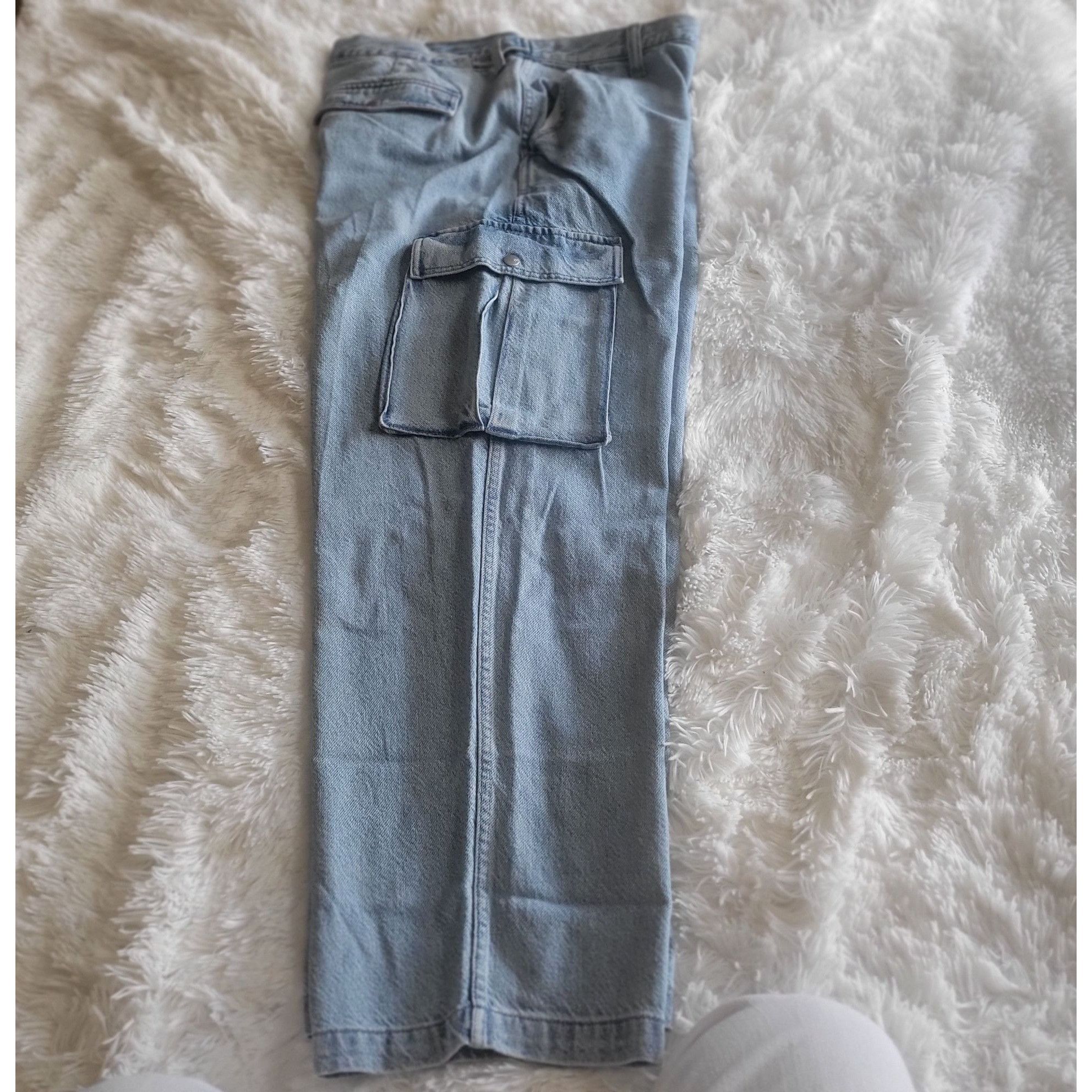 Madewell Madewell Low-Slung Cargo Denim Women's Pants In Coleman Wa Size 33" - 5 Thumbnail