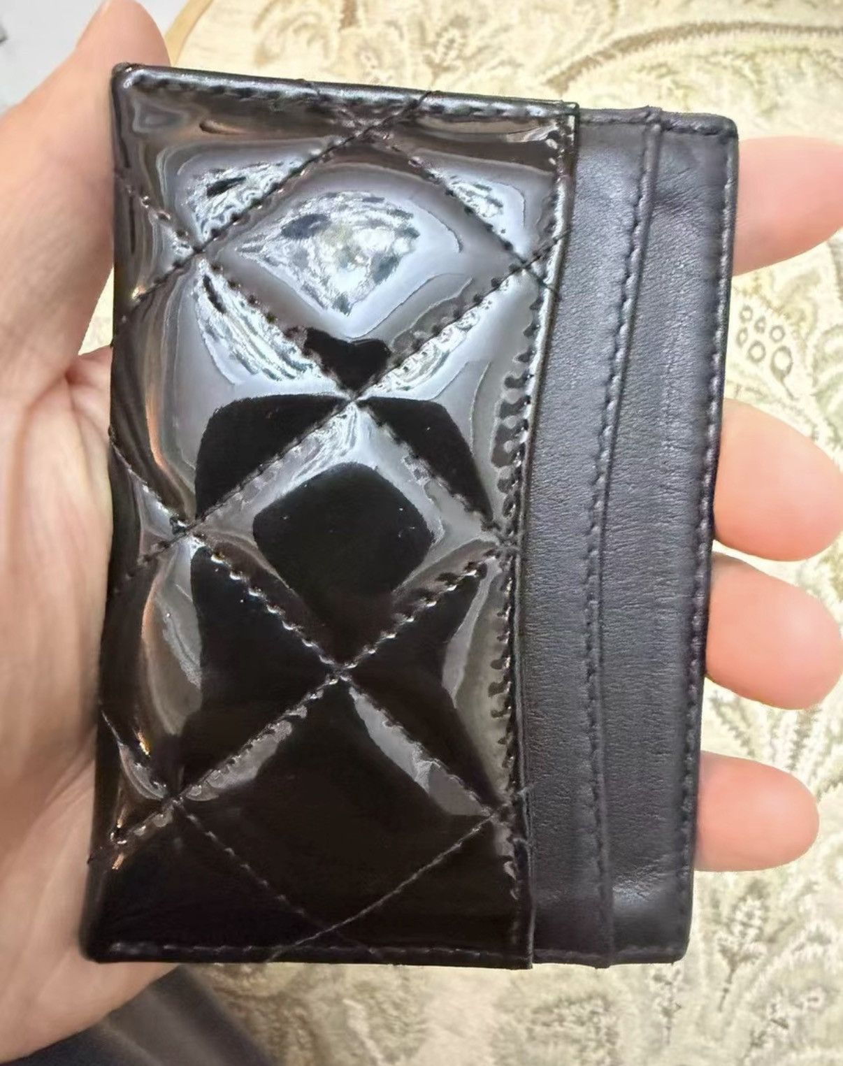 Chanel Chanel Black Card Holder, with slight signs of use. Size ONE SIZE - 2 Thumbnail