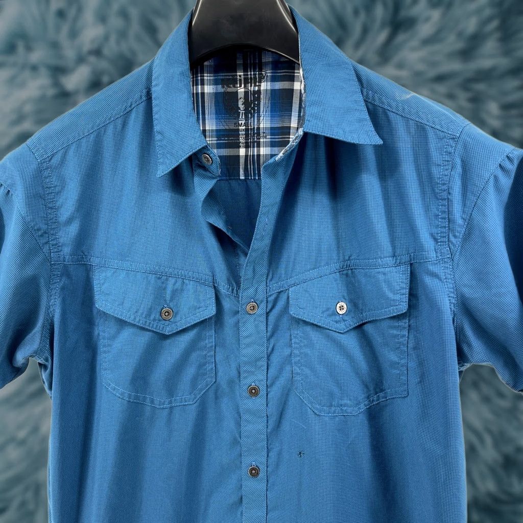 Vintage Kuhl Mens Short Sleeve Button Up Outdoor Adventure Blue Check Shirt Size US S / EU 44-46 / 1 - 1 Thumbnail