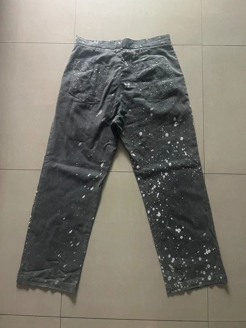 Song For The Mute Song For The Mute white speckled fringed denim pant Size US 36 / EU 52 - 2 Thumbnail