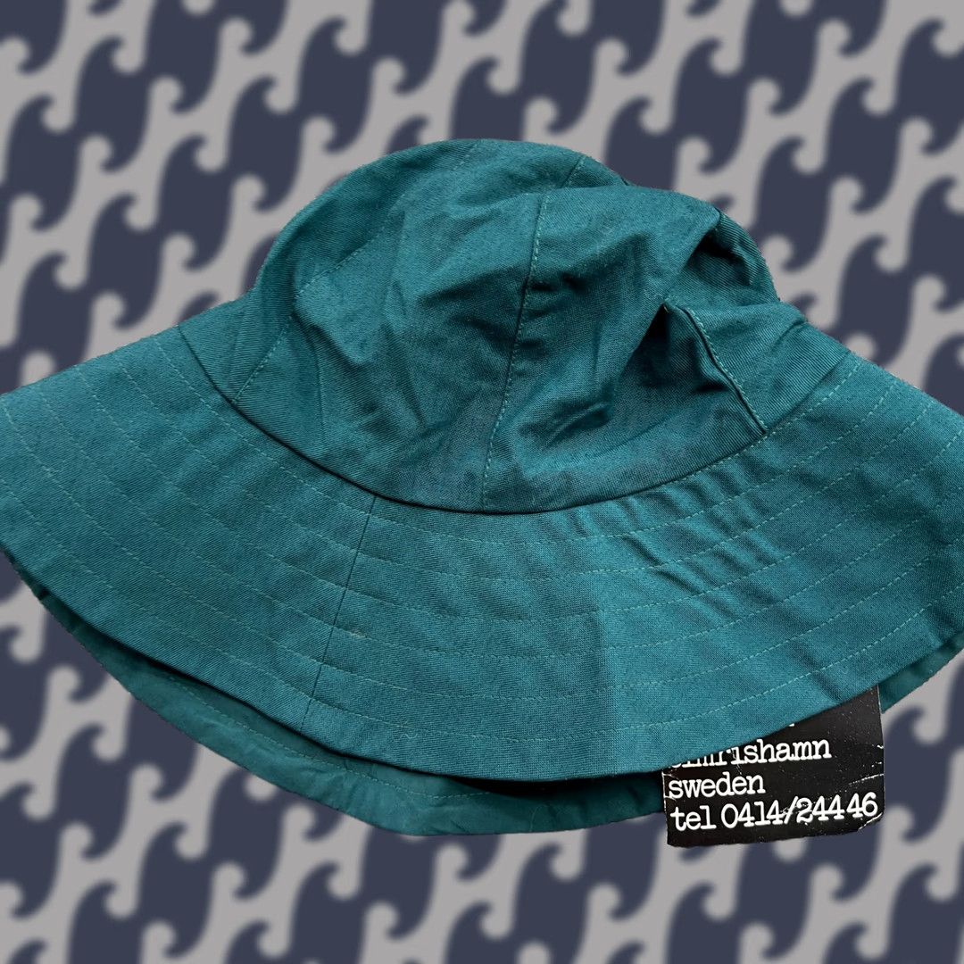 Vintage Margareta Forslund Womens Bucket Hat S Green Ladies Pattern: Solid Cotton Blended Fabric Outdoor Size ONE SIZE - 1 Thumbnail