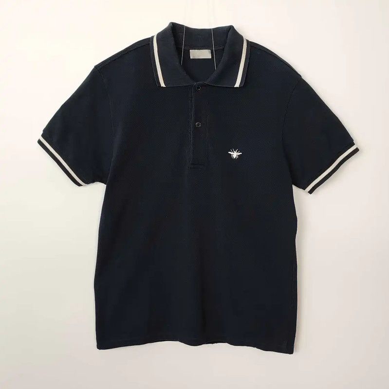 Dior Dior Black Cotton Men's Polo Shirt 0089 Size US M / EU 48-50 / 2 - 1 Thumbnail