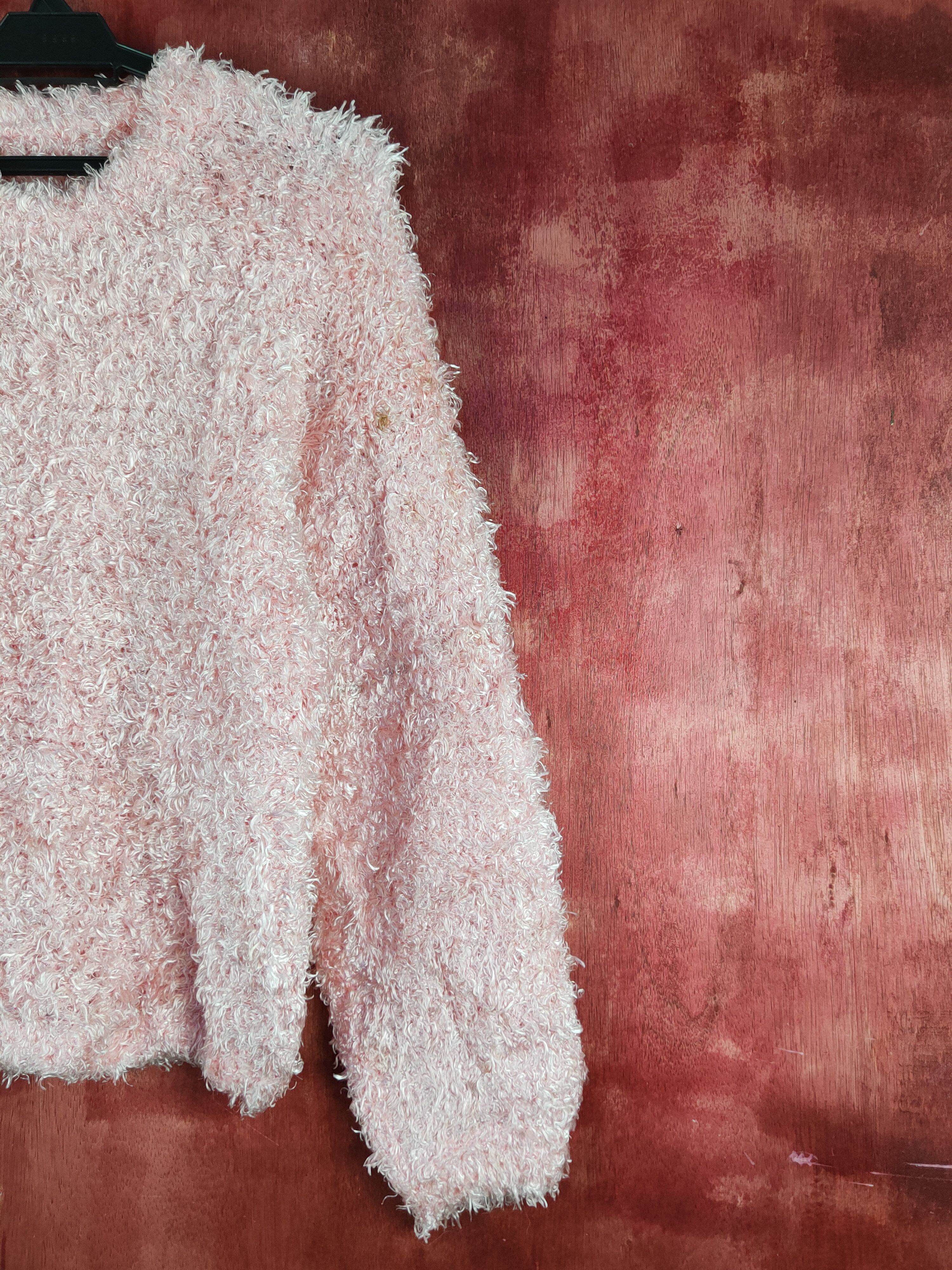 Japanese Brand × Vintage Artists Design by Japanese Brand Pink Fur Mohair Knitwear Size M / US 6-8 / IT 42-44 - 6 Thumbnail