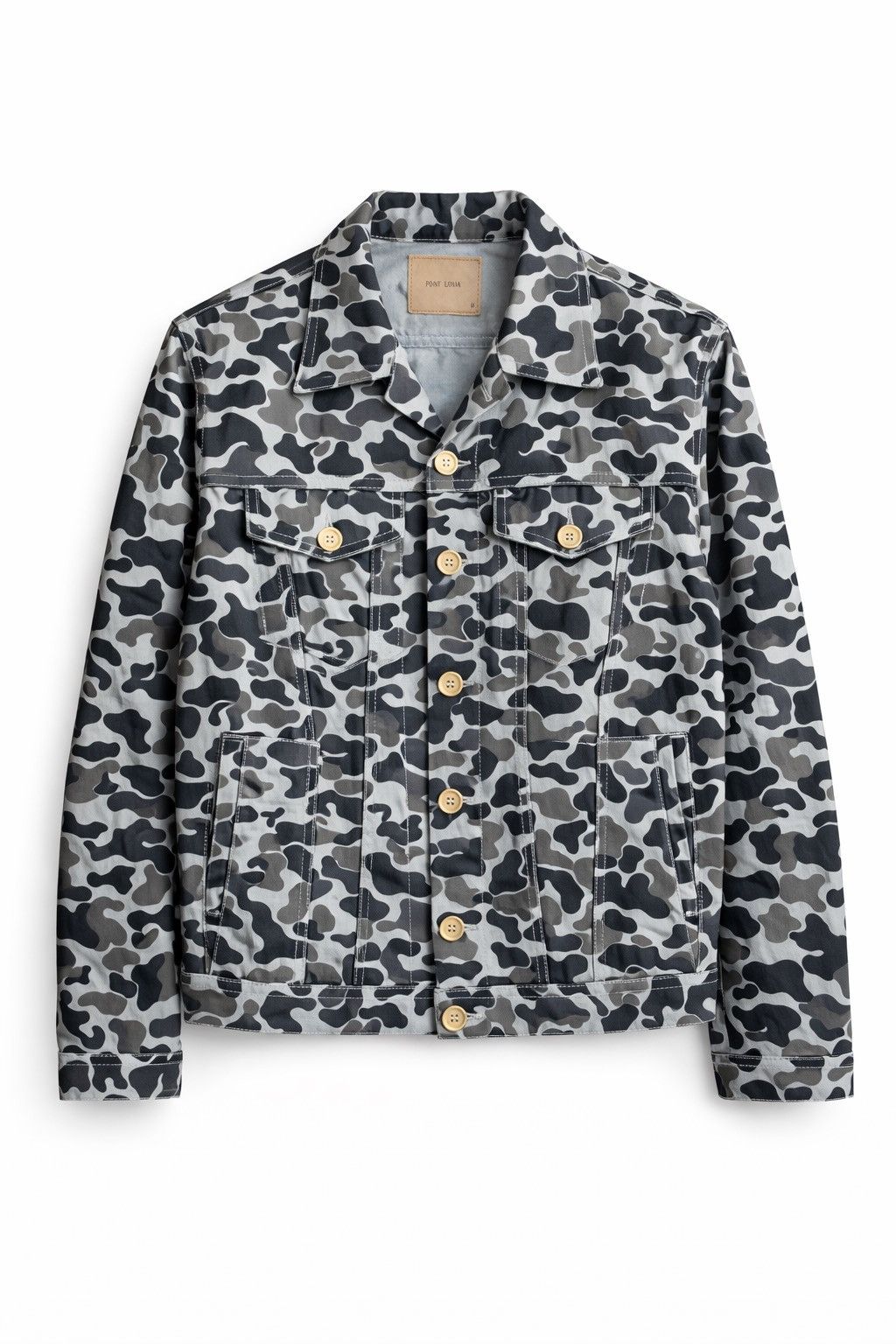Japanese Brand Point Loma Grey Camouflage Jacket Trucker Japan Market Size US M / EU 48-50 / 2 - 1 Thumbnail
