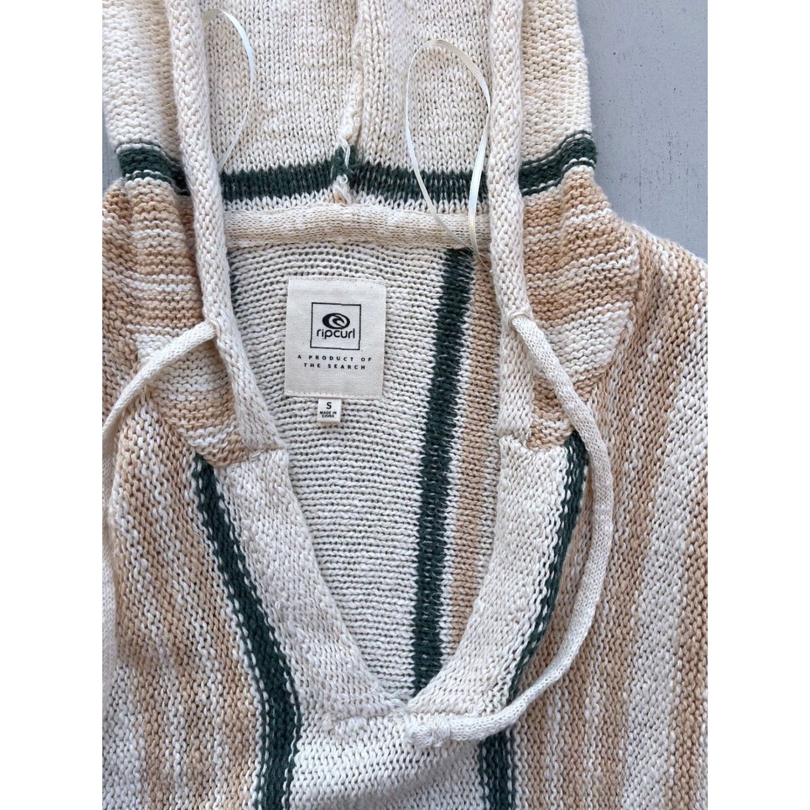 Rip Curl RIP CURL Women's Hoodie Multicolor Striped S Beach Cotton Hippie Boho Camp Hoodie Sweater Long Sleeve Open Oversized Casual Sea/Beach Vest? Size S / US 4 / IT 40 - 2 Thumbnail