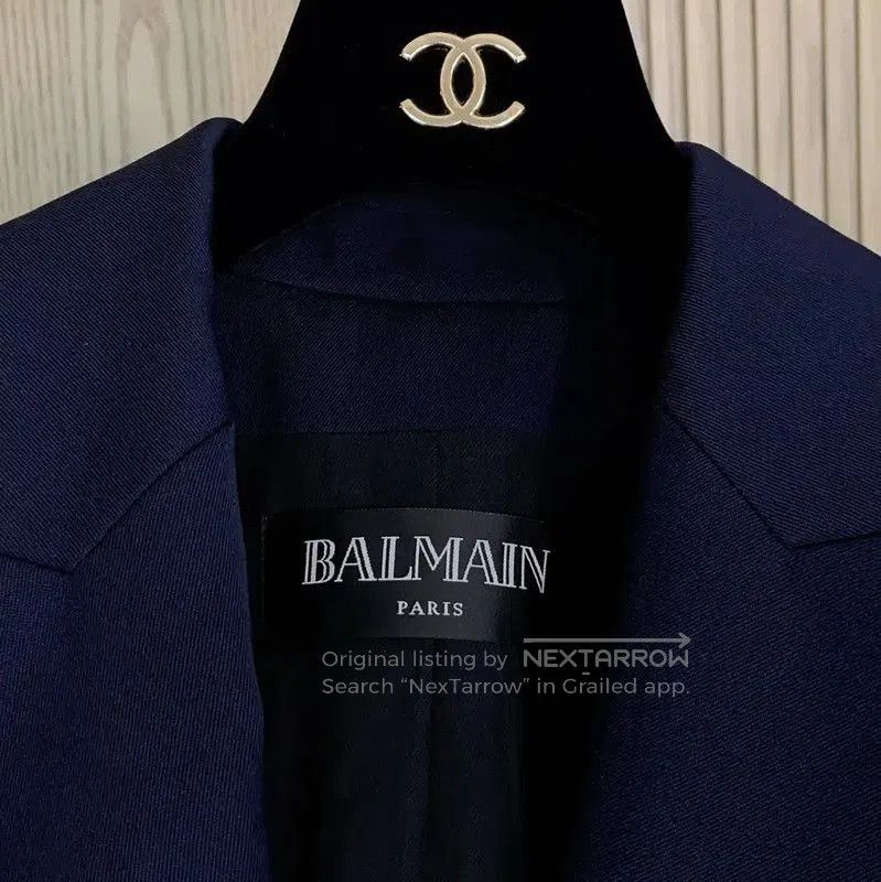 Balmain Balmain Navy Wool Double-Breasted Women's Jacket . Size S / US 4 / IT 40 - 7 Thumbnail