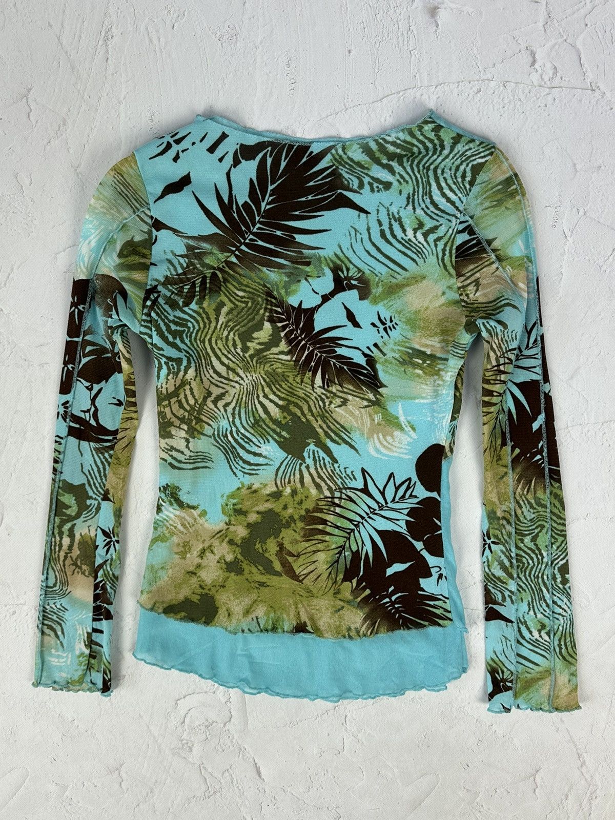 Japanese Brand × Vintage Vintage Floral Mesh Long Sleeve Size S / US 4 / IT 40 - 6 Thumbnail