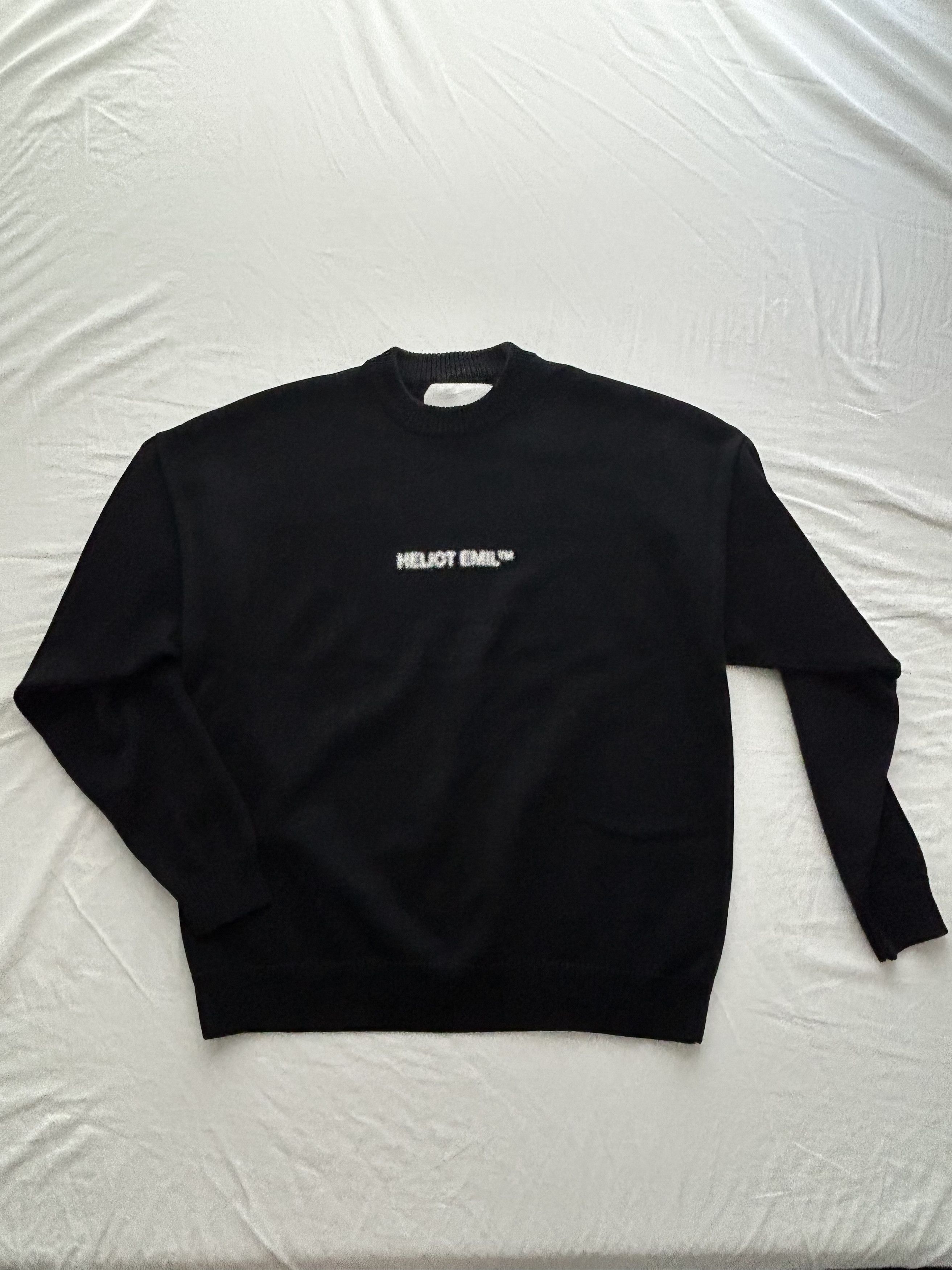 Heliot Emil Heliot Emil Black Knit Logo Sweater Size US M / EU 48-50 / 2 - 3 Thumbnail