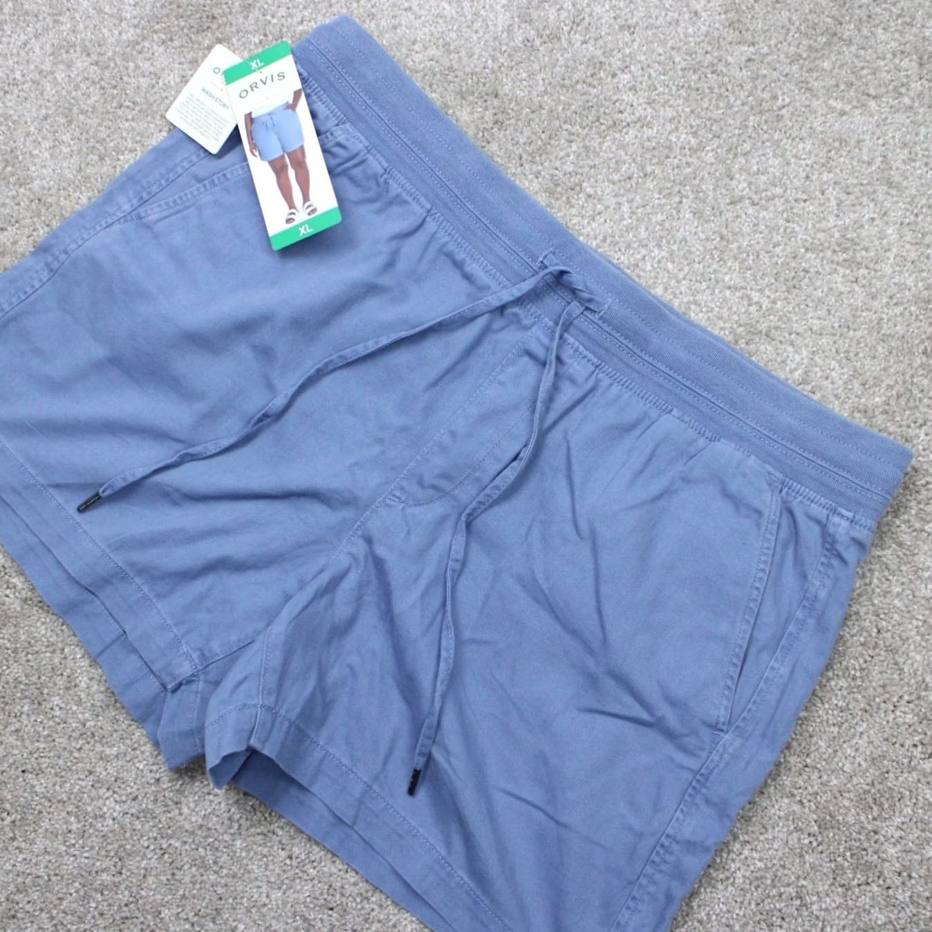 Orvis Orvis Womens XL Blue Quick Dry Bermuda Shorts NWT Cotton/Lyocell Plus Logo, Button, Zipper, 8in Inseam, Regular Fit, Nature Theme Size 40" / US 18 - 5 Thumbnail