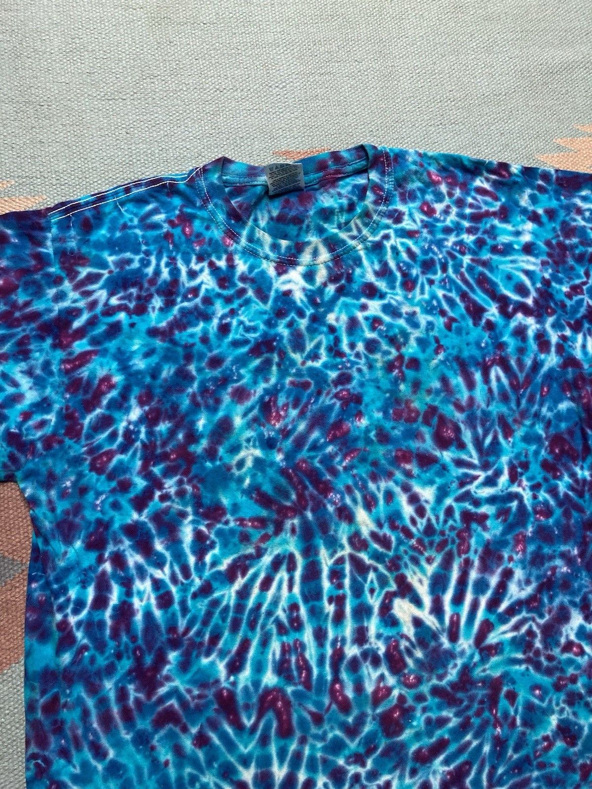 Vintage Vtg tie dye t shirt fruit of the loom hippie cotton medium Size US M / EU 48-50 / 2 - 2 Thumbnail