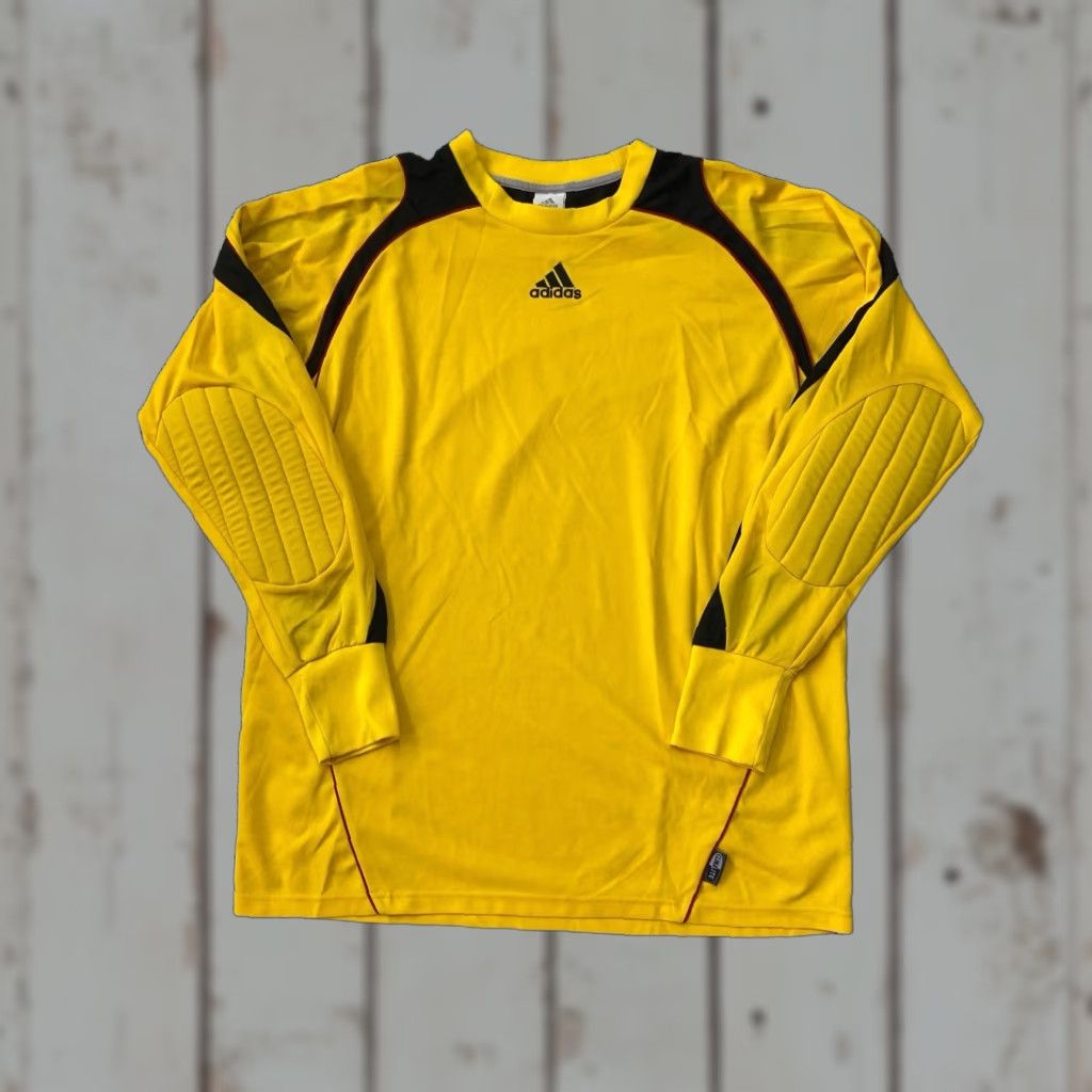 Adidas VINTAGE Adidas Long Sleeve Soccer Futbol Goalie Jersey Adult XL Yellow 90s Mens Size US XL / EU 56 / 4 - 1 Thumbnail