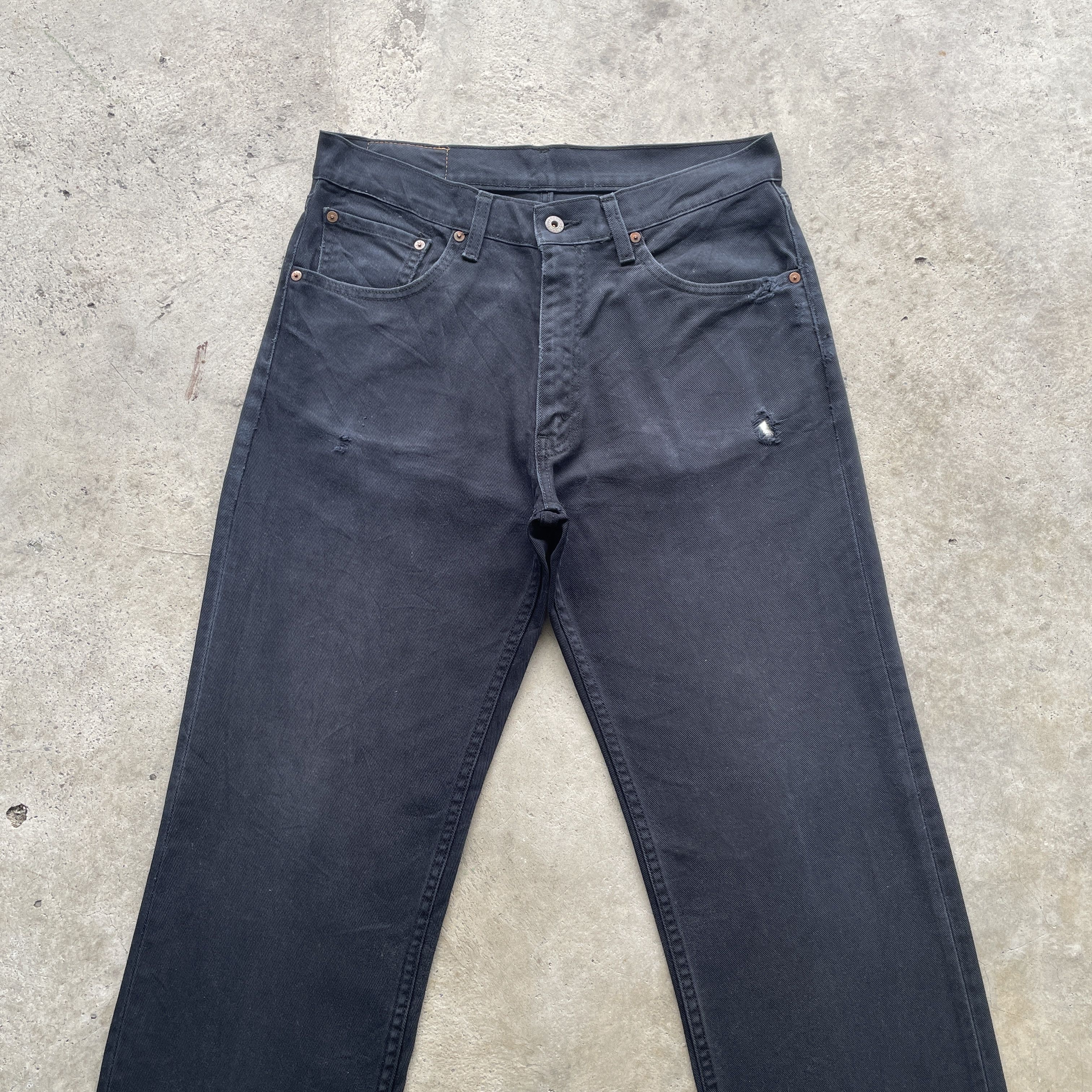 Levi's × Vintage VINTAGE LEVI’S 502 FADED DENIM DISTRESSED BLACK JEANS PANTS Size US 32 / EU 48 - 3 Thumbnail