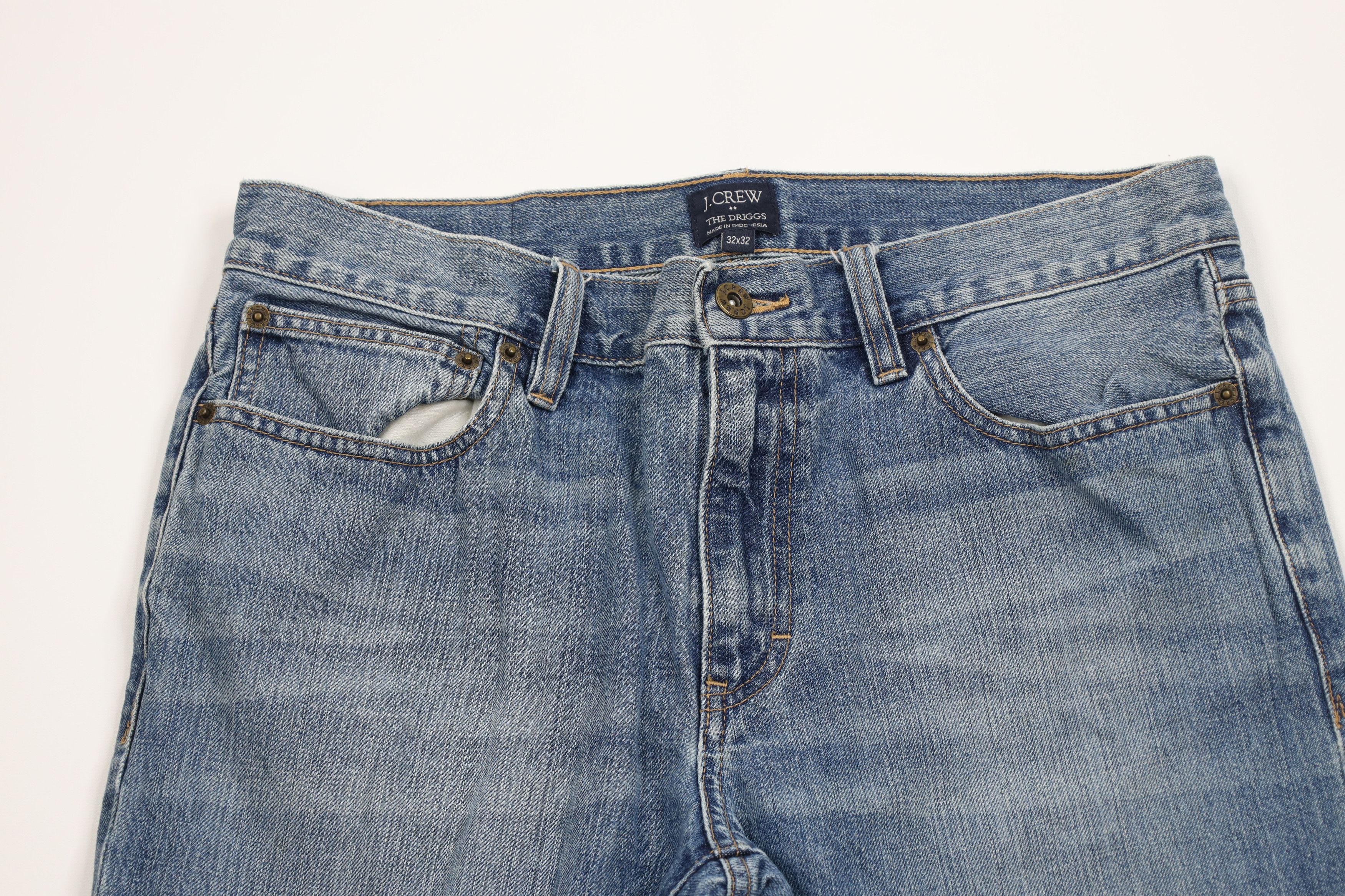 J.Crew J Crew Faded Skinny Leg The Driggs Denim Jeans Blue Cotton Size US 32 / EU 48 - 2 Thumbnail