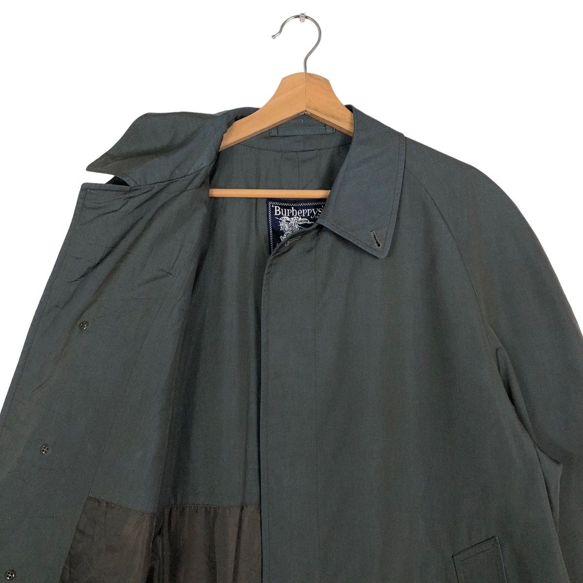 Burberry 🔥Vintage Long Jacket Burberrys Rich Black Size US M / EU 48-50 / 2 - 9 Thumbnail