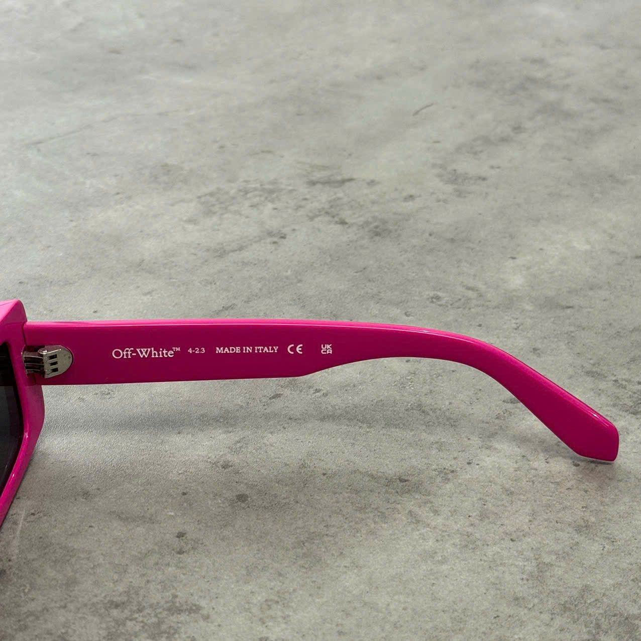 Off-White OFF WHITE Arthur Rectangle-Frame Sunglasses PINK Size ONE SIZE - 4 Thumbnail