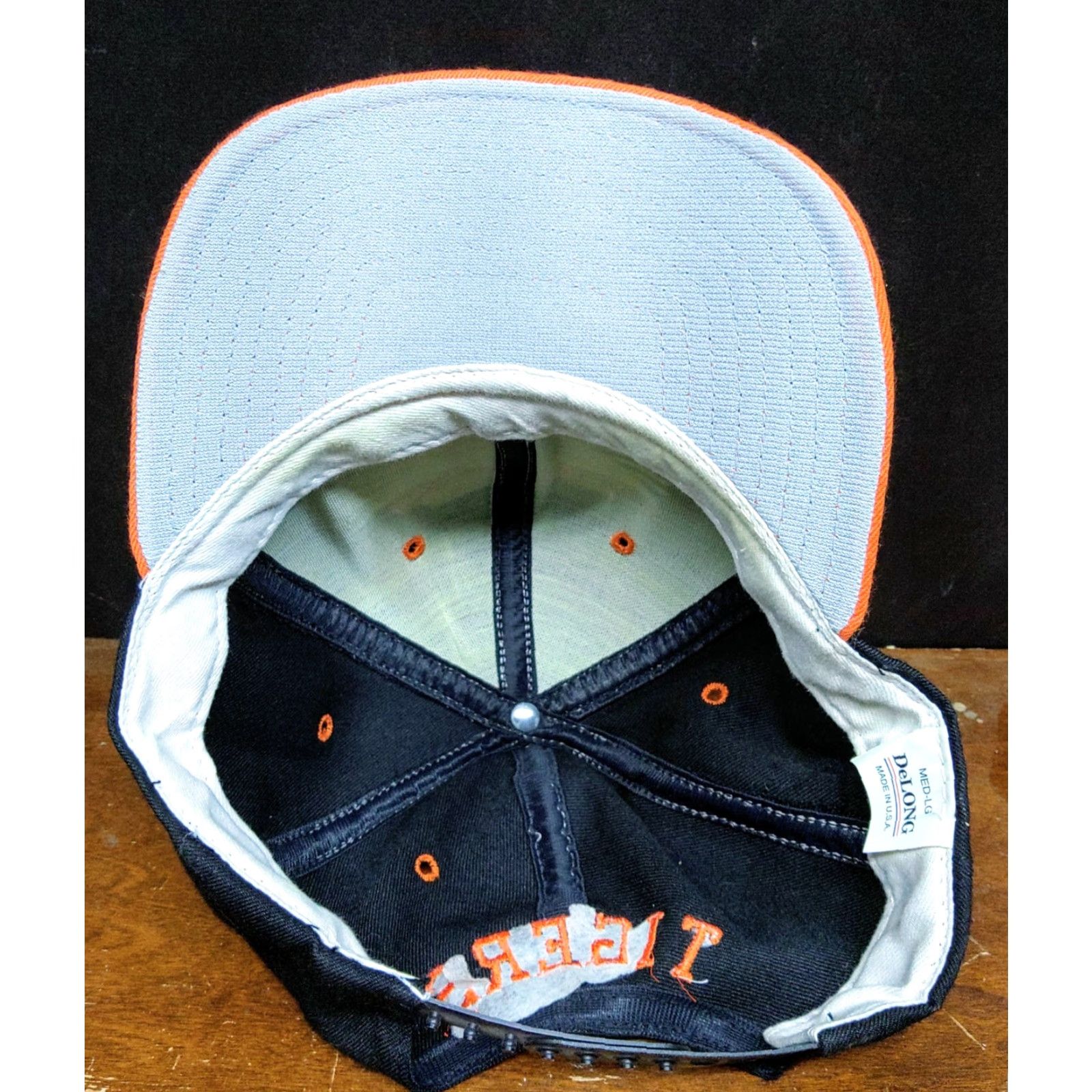 Vintage VINTAGE DeLong High School Snapback Hat Tigers Carroll Iowa 90s USA Men Adjustable Black Cotton Canvas Tigers 90s Sports Animals Hat Snapback Size ONE SIZE - 7 Thumbnail