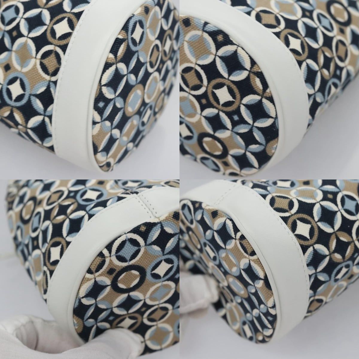 Celine CELINE Shoulder Bag Canvas Blue Beige White Size ONE SIZE - 10 Thumbnail