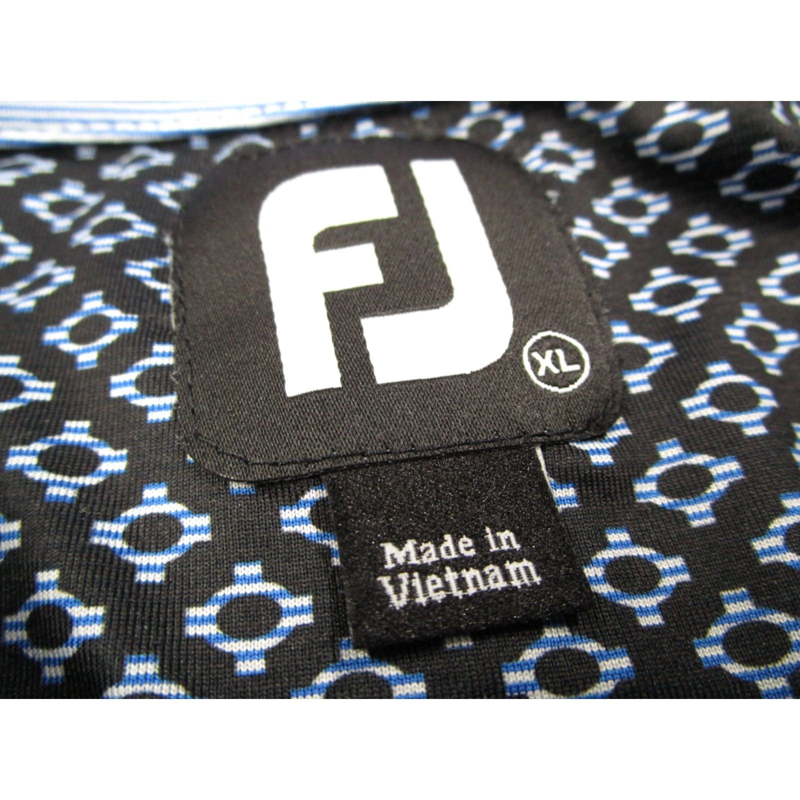 Footjoy FootJoy Polo Shirt Mens XL Blue Performance Golf Short Sleeve Abstract Geometric Logo Comfort Size US XL / EU 56 / 4 - 3 Thumbnail