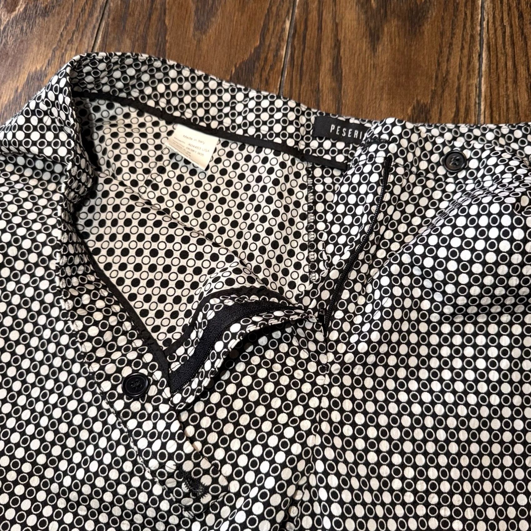 Peserico Peserico Italy Women’s Pants Size 48 Black White Dots Made In Italy Size 34" / US 12 / IT 48 - 4 Thumbnail