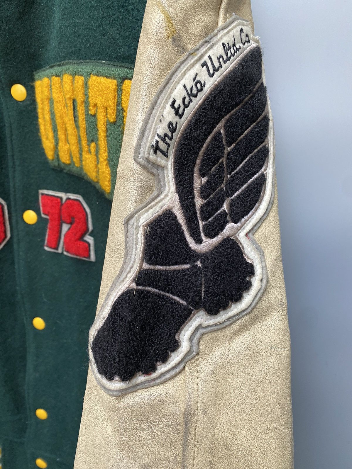 Ecko Unltd. 80s Vintage Ecko Unlimited Letterman Jacket Size US XL / EU 56 / 4 - 4 Thumbnail