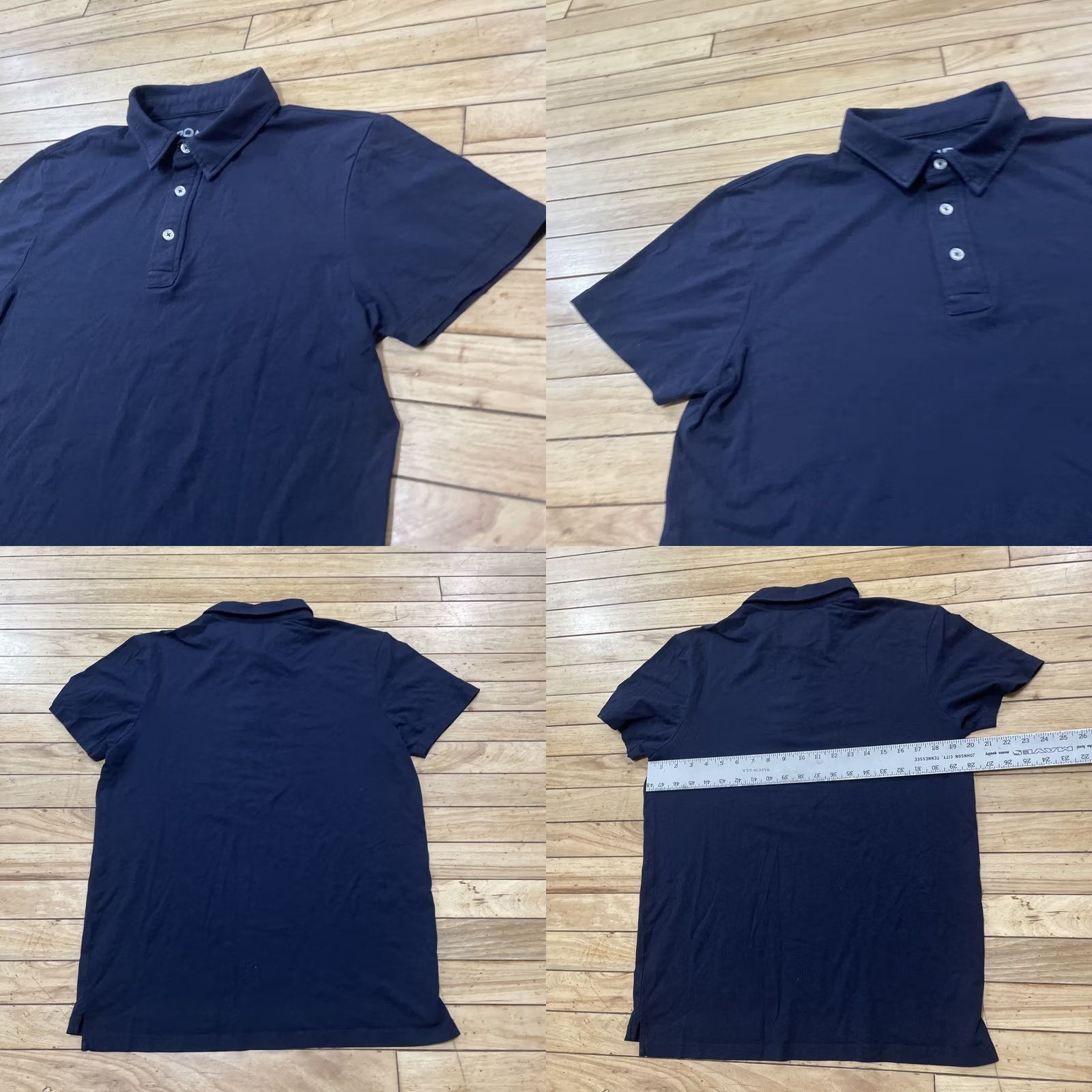 Vintage ROMEO NYC Polo Shirt Mens M Blue Jersey Stretch Modal Cotton Performance Blend Short Sleeve Button Collared Classic Preppy Sports Mens Size US M / EU 48-50 / 2 - 10 Thumbnail