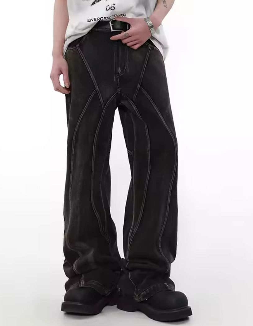 Street Deconstructed Micro-flared Jeans