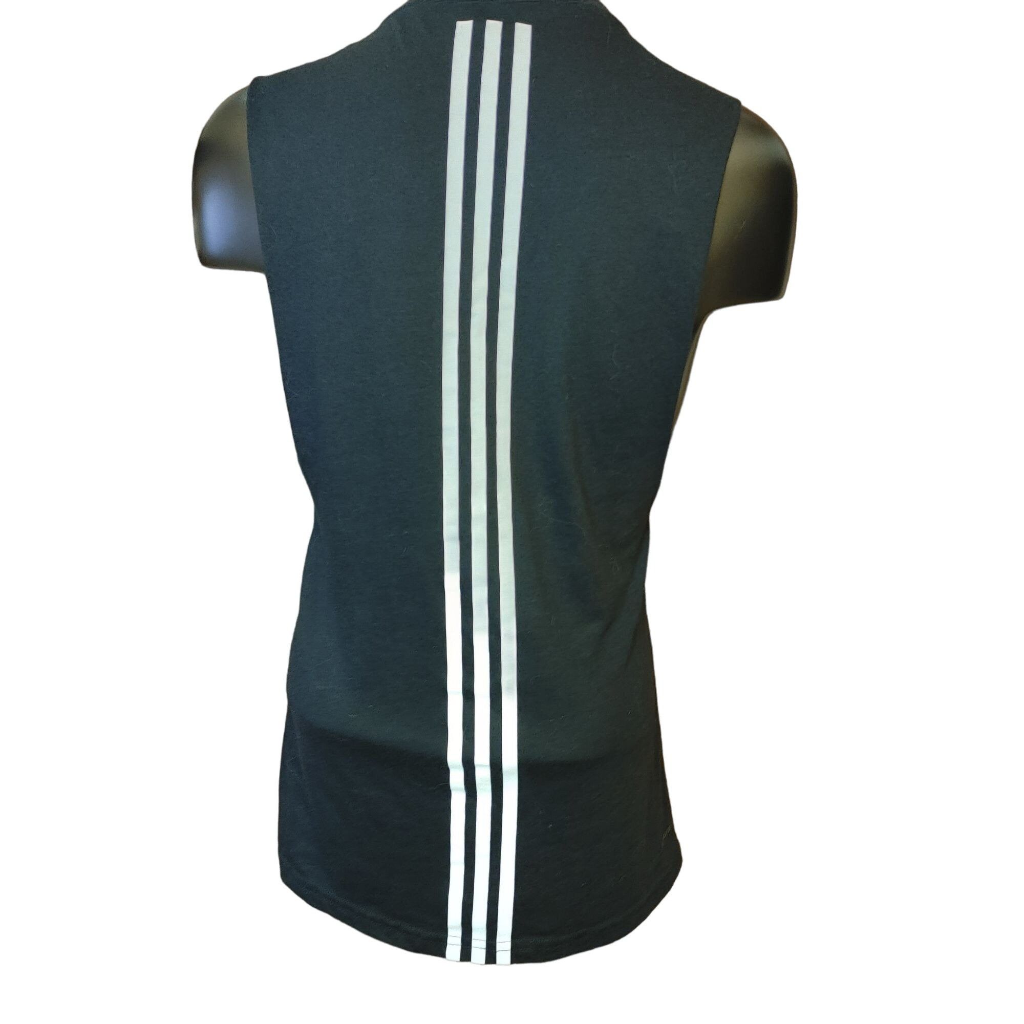 Adidas ADIDAS Womens S Three Stripe Life Sleeveless Muscle Tank Top Size S / US 4 / IT 40 - 2 Thumbnail
