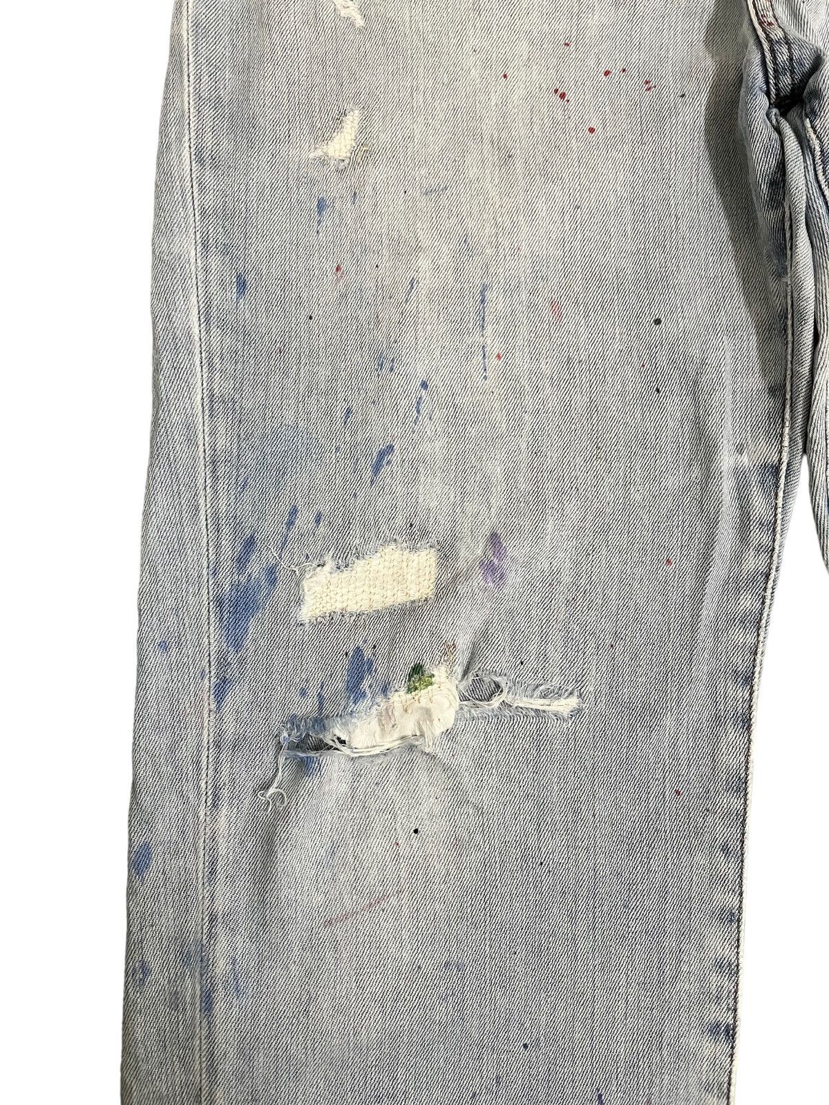 Japanese Brand × Jun Takahashi × Uniqlo Vintage Japanese Uniqlo Distressed Paint Artwork Style Denim Size US 32 / EU 48 - 5 Thumbnail