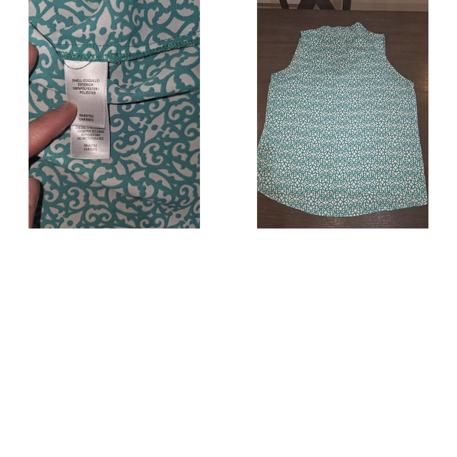 Laundry by Shelli Segal Laundry By Shelli Segal Top Womens XL Green V-Neck Sleeveless Dressy Career Shirt Blouse, Regular, Polyester Size XL / US 12-14 / IT 48-50 - 8 Thumbnail
