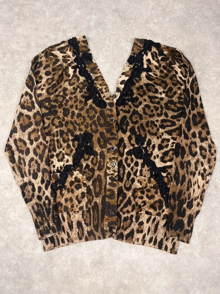 Dolce & Gabbana 2010s Dolce & Gabbana Leopard Print Cardigan Size S / US 4 / IT 40 - 4 Thumbnail