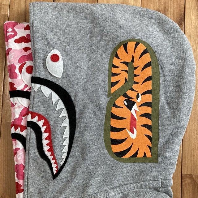Bape BAPE Double Shark Full Zip Hoodie ABC camo pink APE Size US XL / EU 56 / 4 - 5 Thumbnail